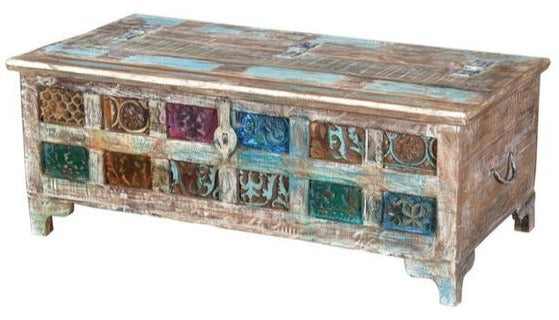 Altin Wooden Carved Storage Trunk