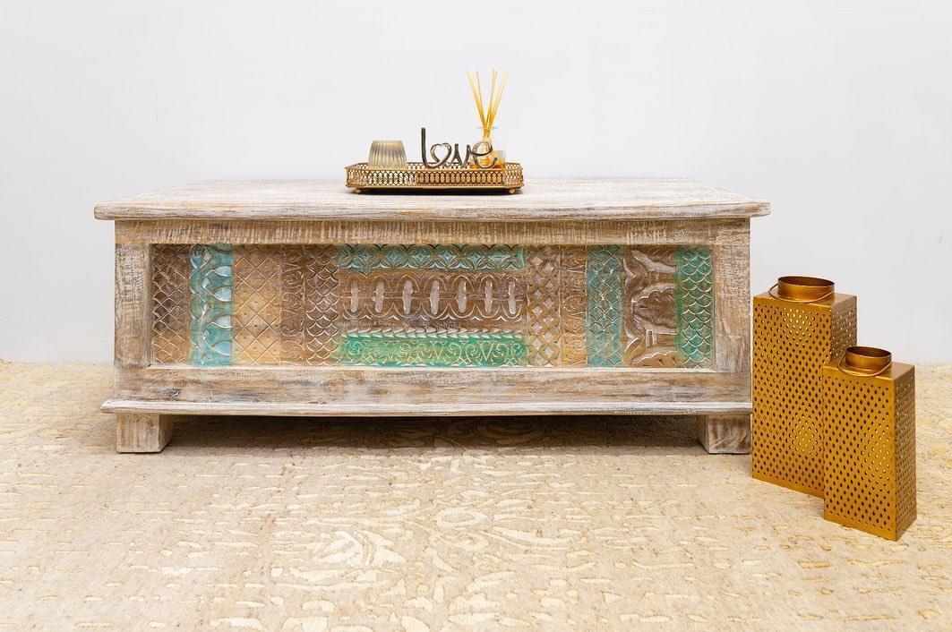 Stella Carved Storage Trunk