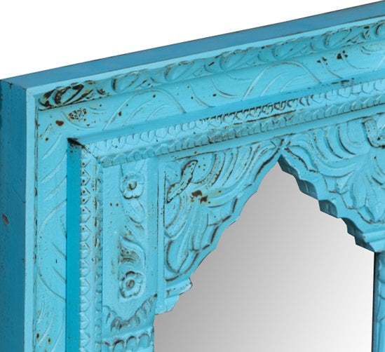 Samantha Hand Carved Wooden Mirror