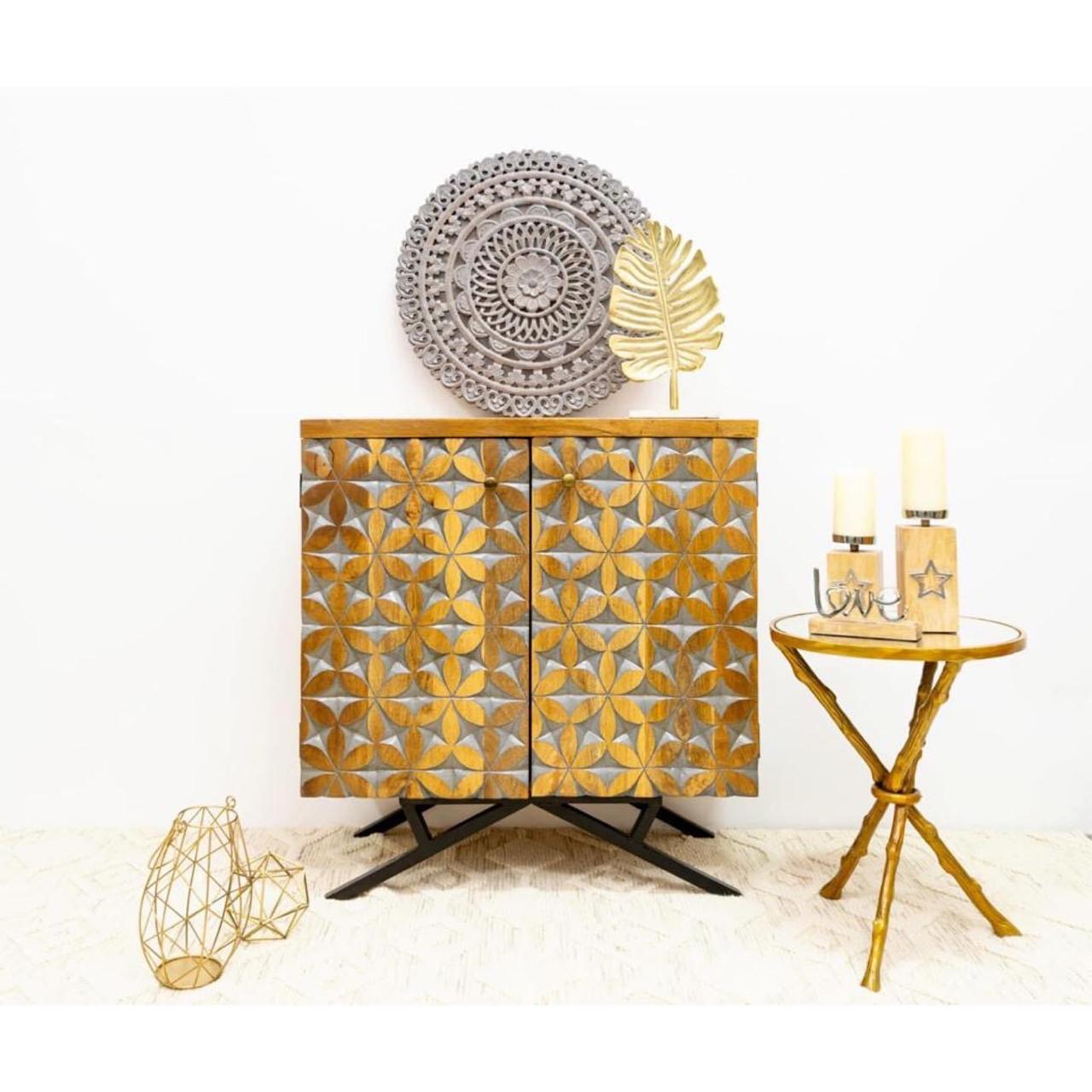 Sofia Carved Wooden Chest