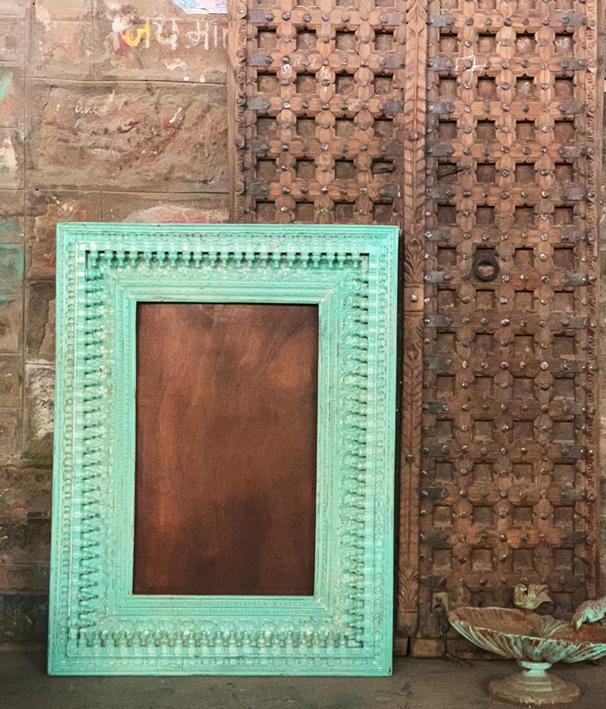 Manver Hand Carved Wooden Mirror