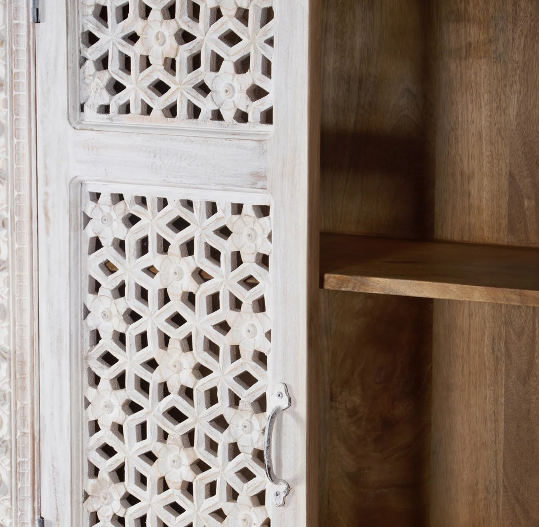 Anna Hand Carved Wooden Almirah