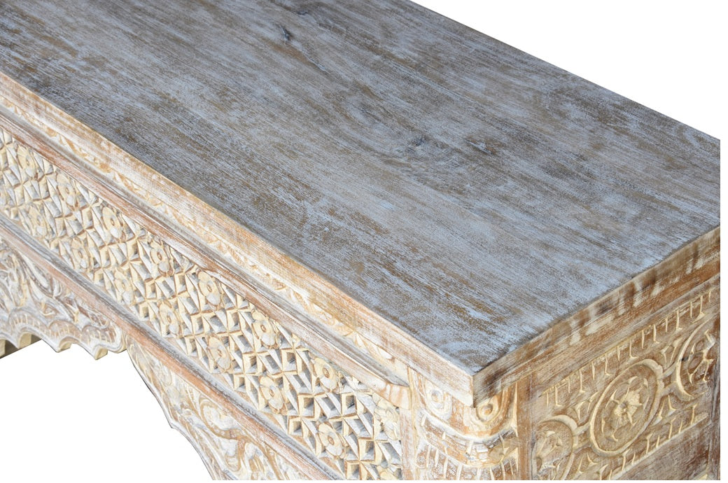 Parsons Hand Carved Wooden Console Table