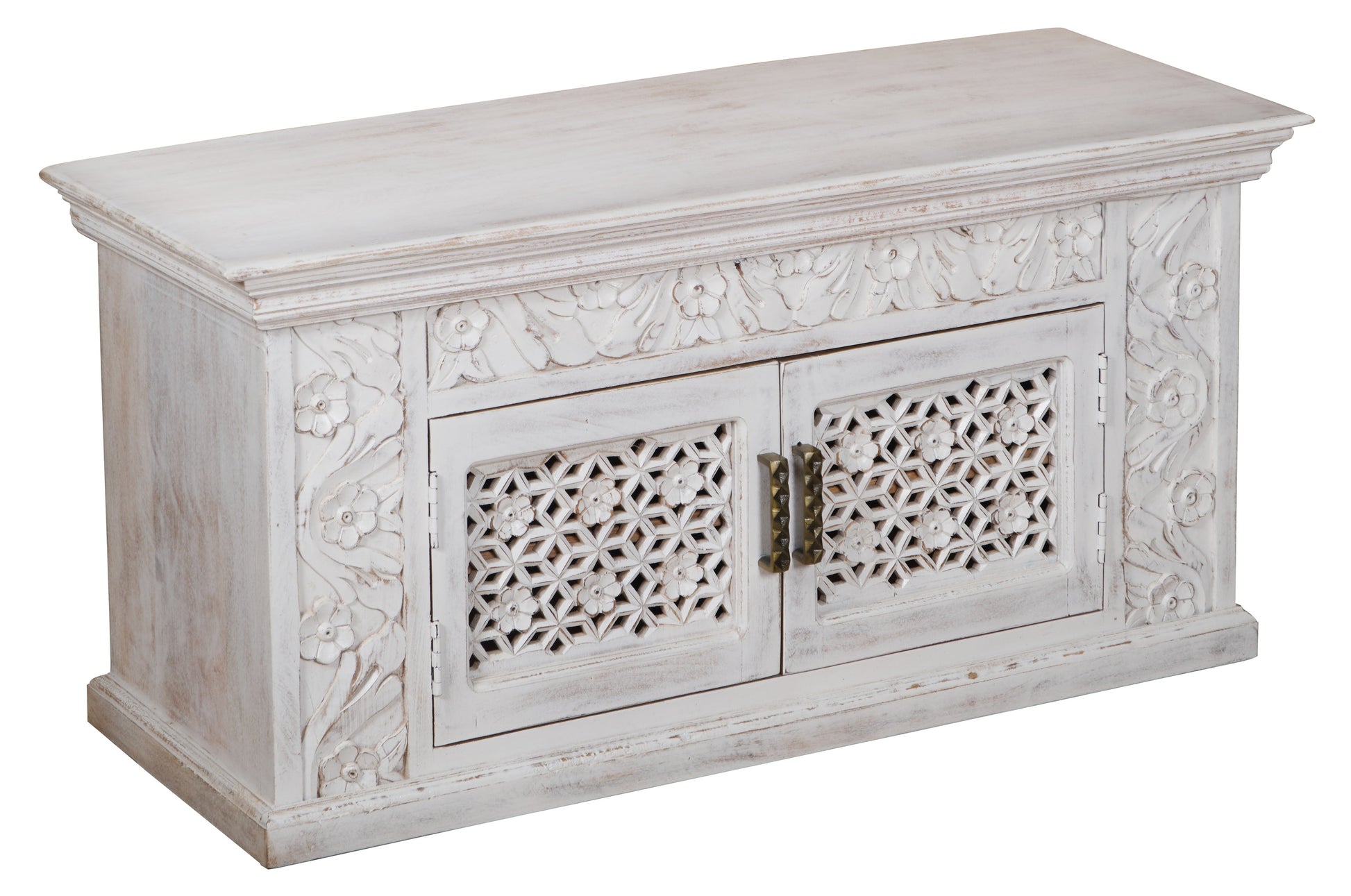 Nicole Hand Carved Wooden TV Cabinet