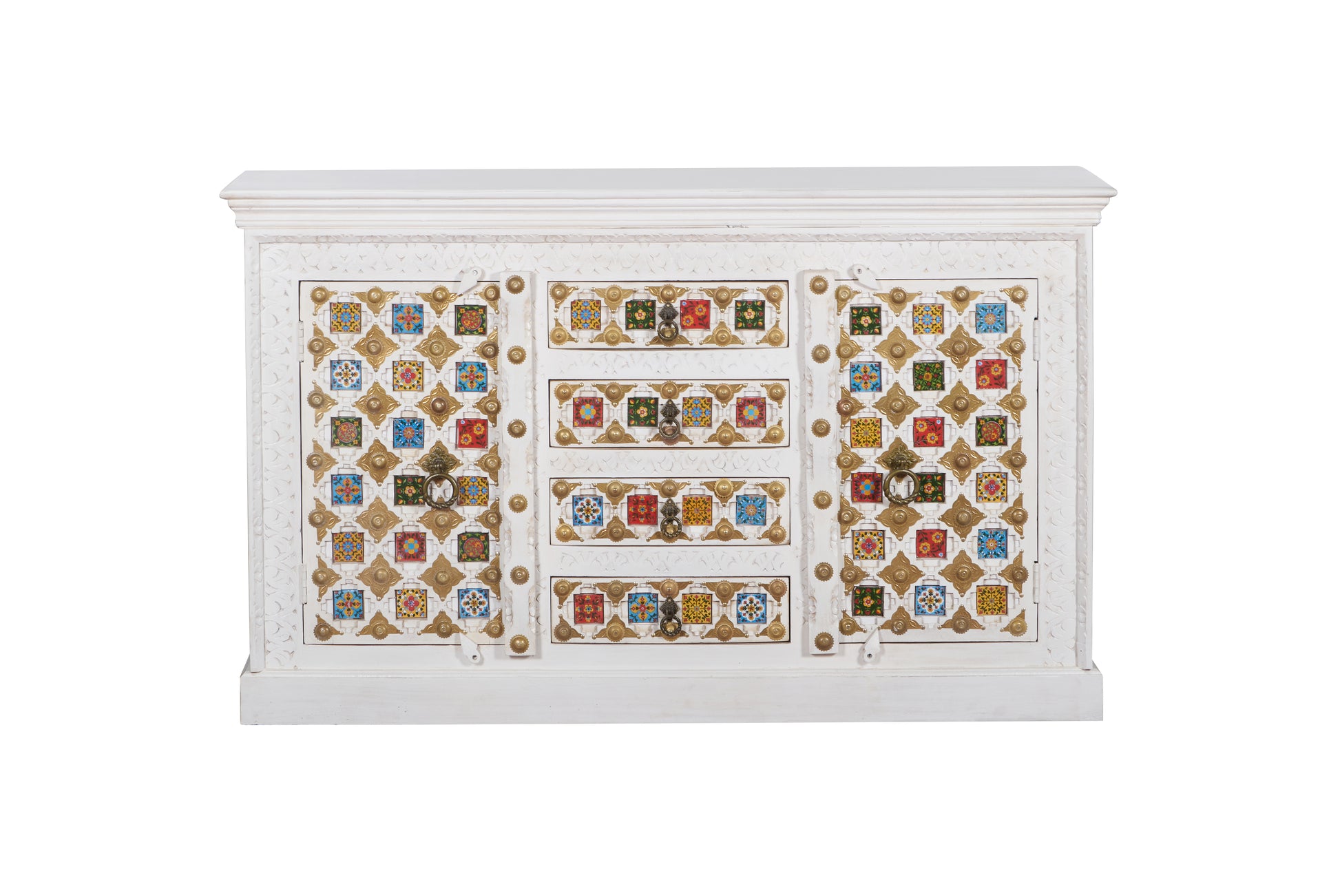 Eliana Carved Tile Side Board