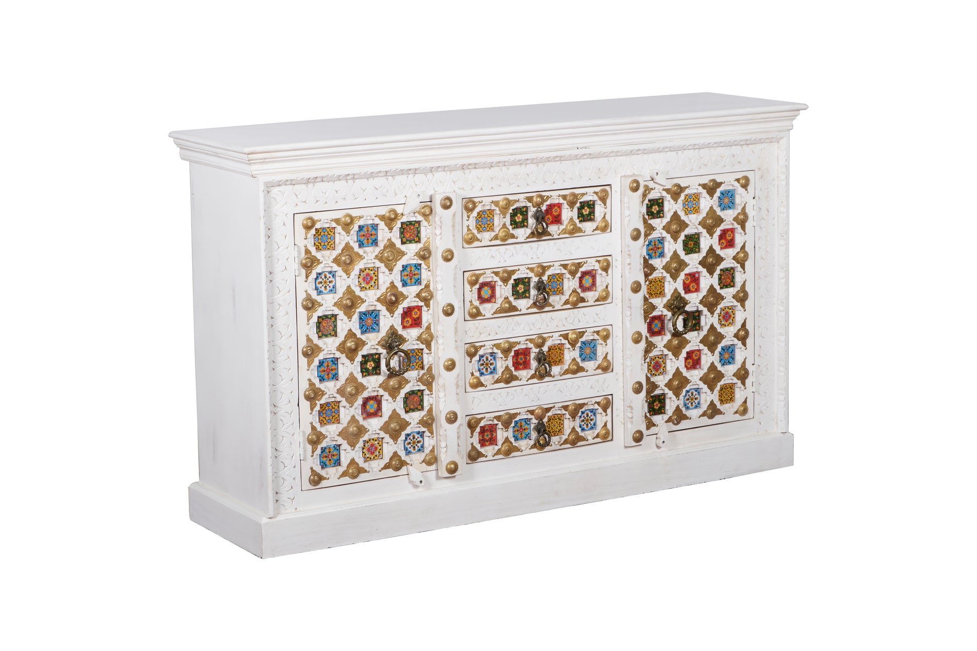 Eliana Carved Tile Side Board