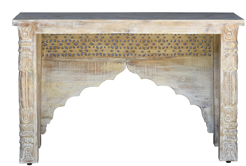 Parsons Hand Carved Wooden Console Table