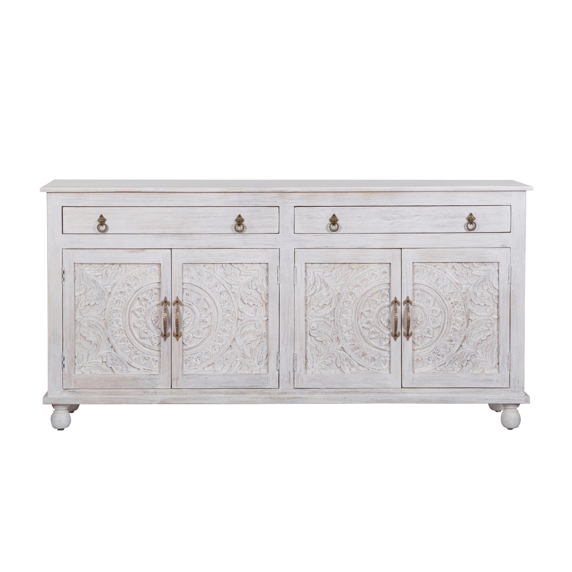 Hanah Hand Carved Wooden Sideboard