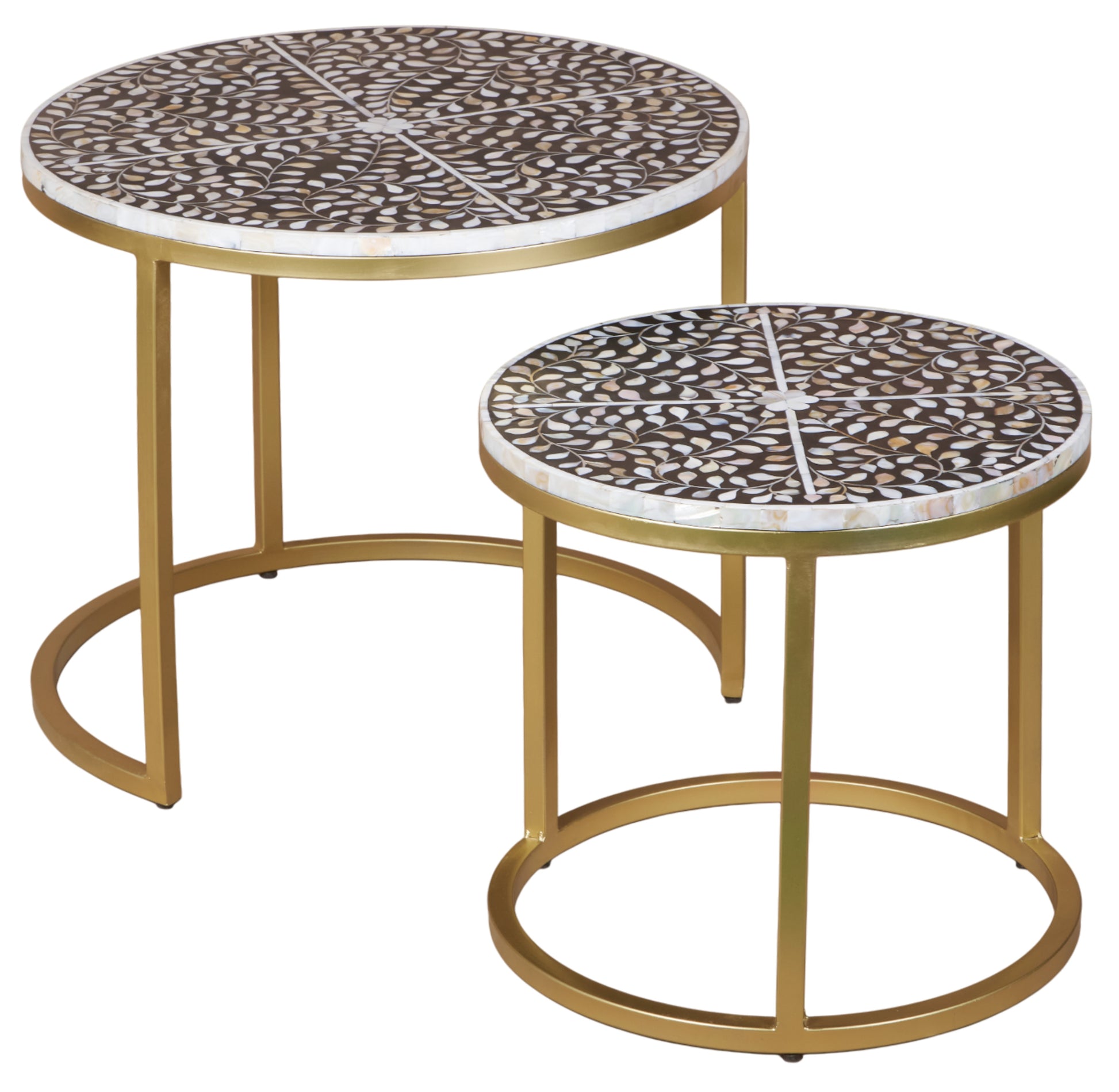 Liam Mother of Pearl Inlay Nesting Coffee Table