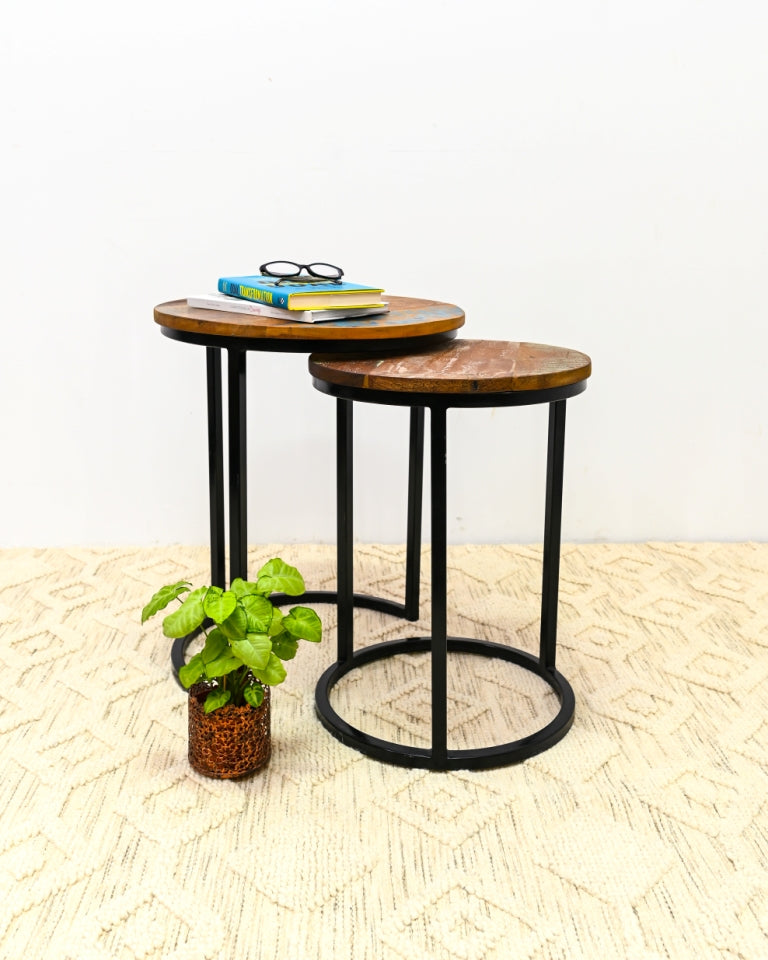 Wesley Wooden Nesting Table