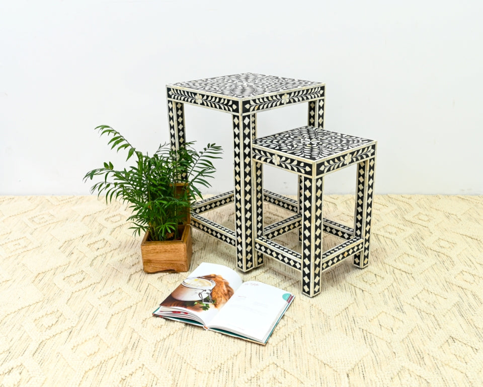 Margo Bone Inlay Nesting Table