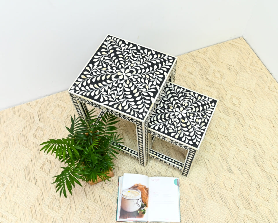 Margo Bone Inlay Nesting Table