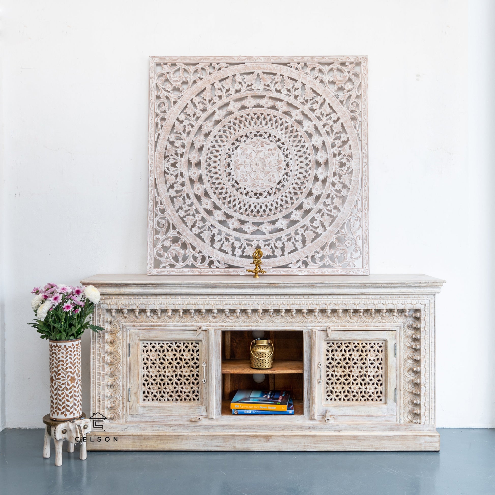 Peter Hand Carved TV Cabinet