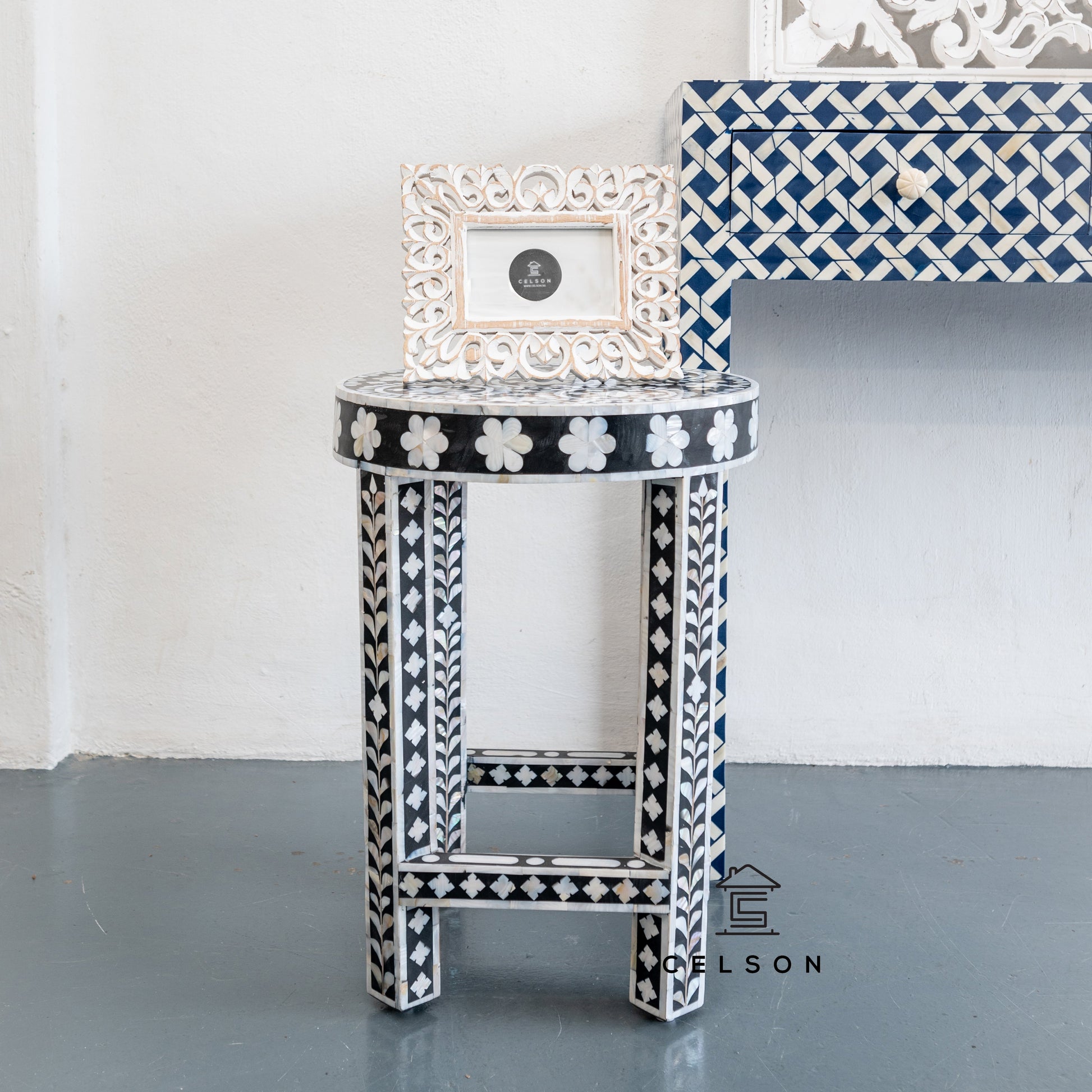 Rian Mother Pearl Inlay Side Table