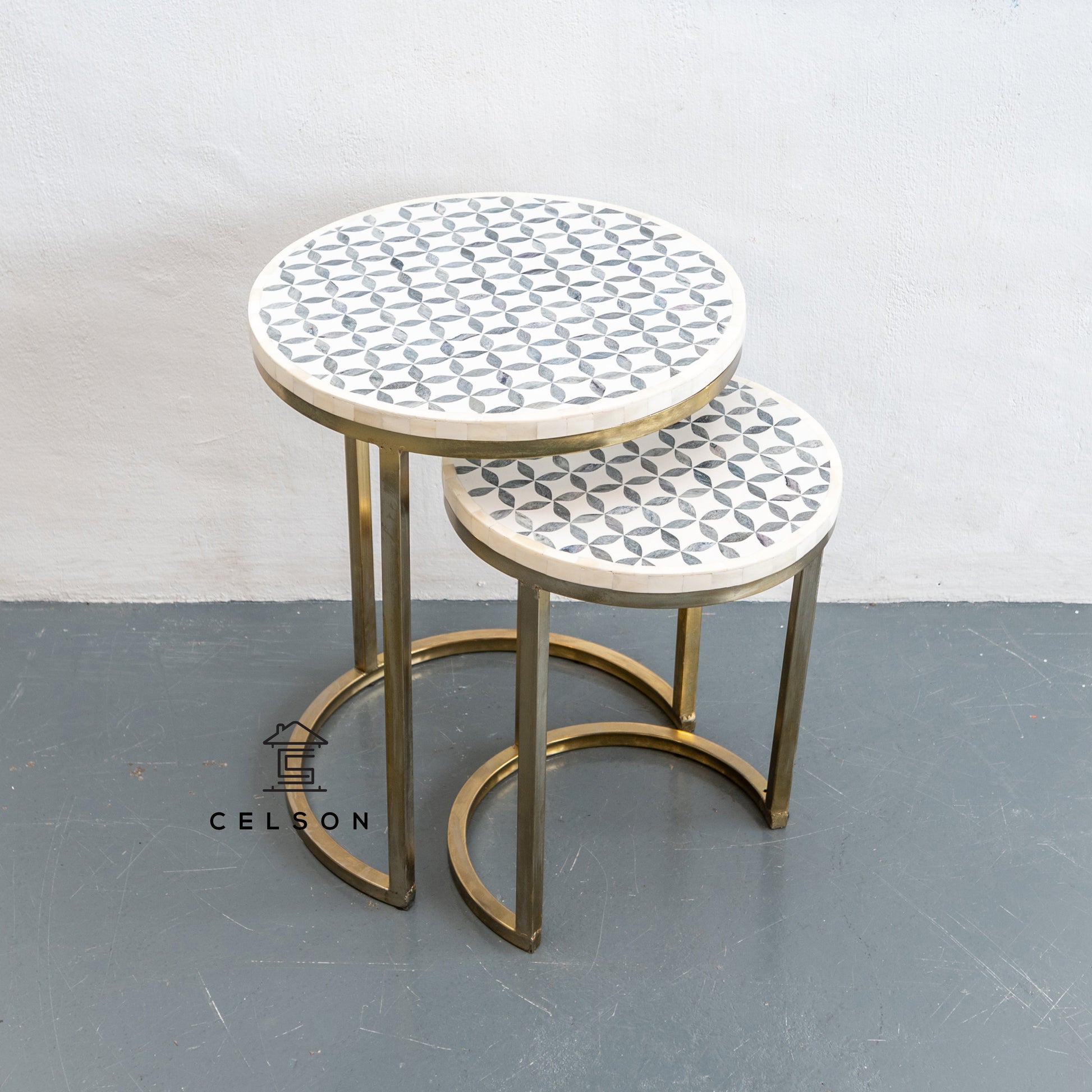 Monam Bone Inlay Nesting Tables