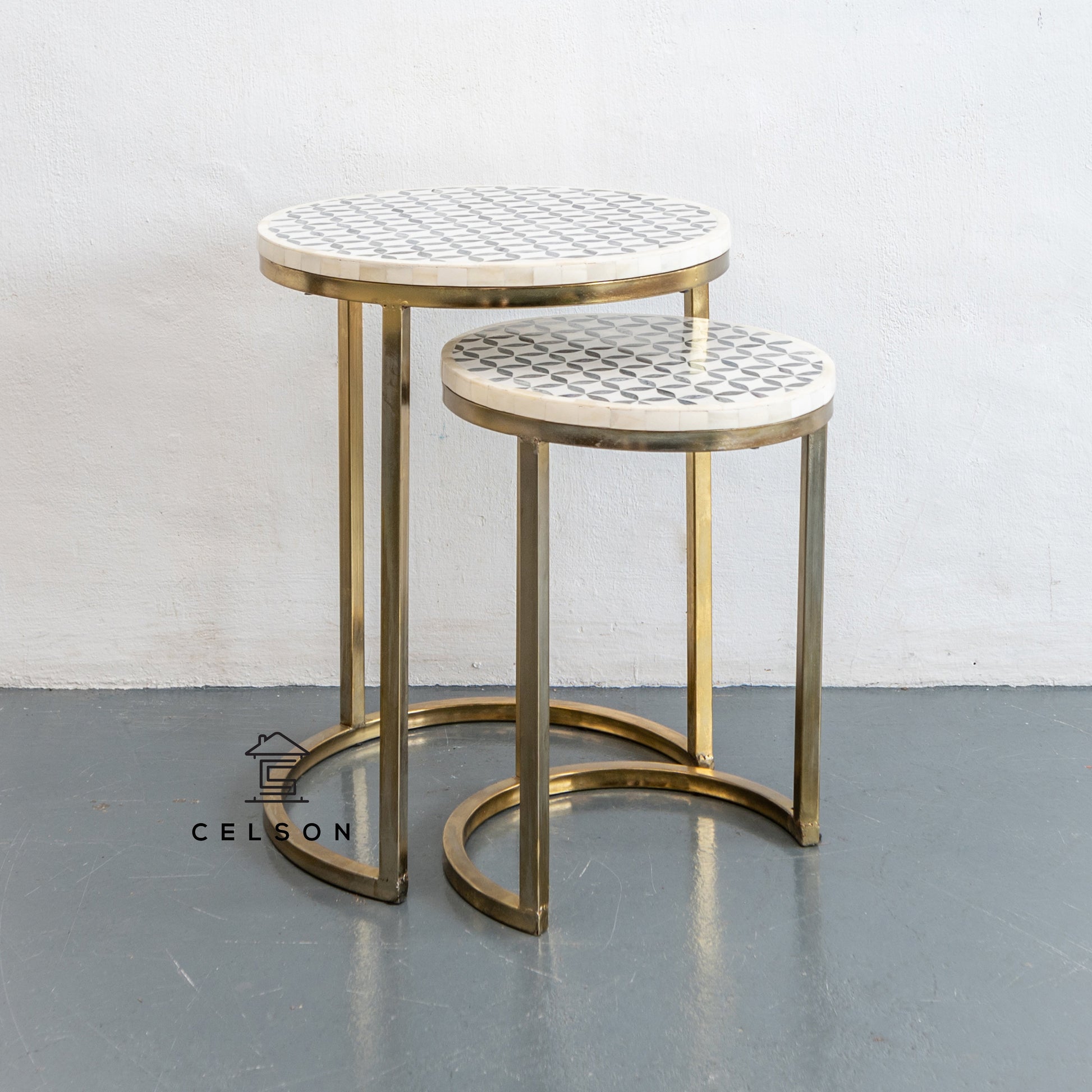 Monam Bone Inlay Nesting Tables