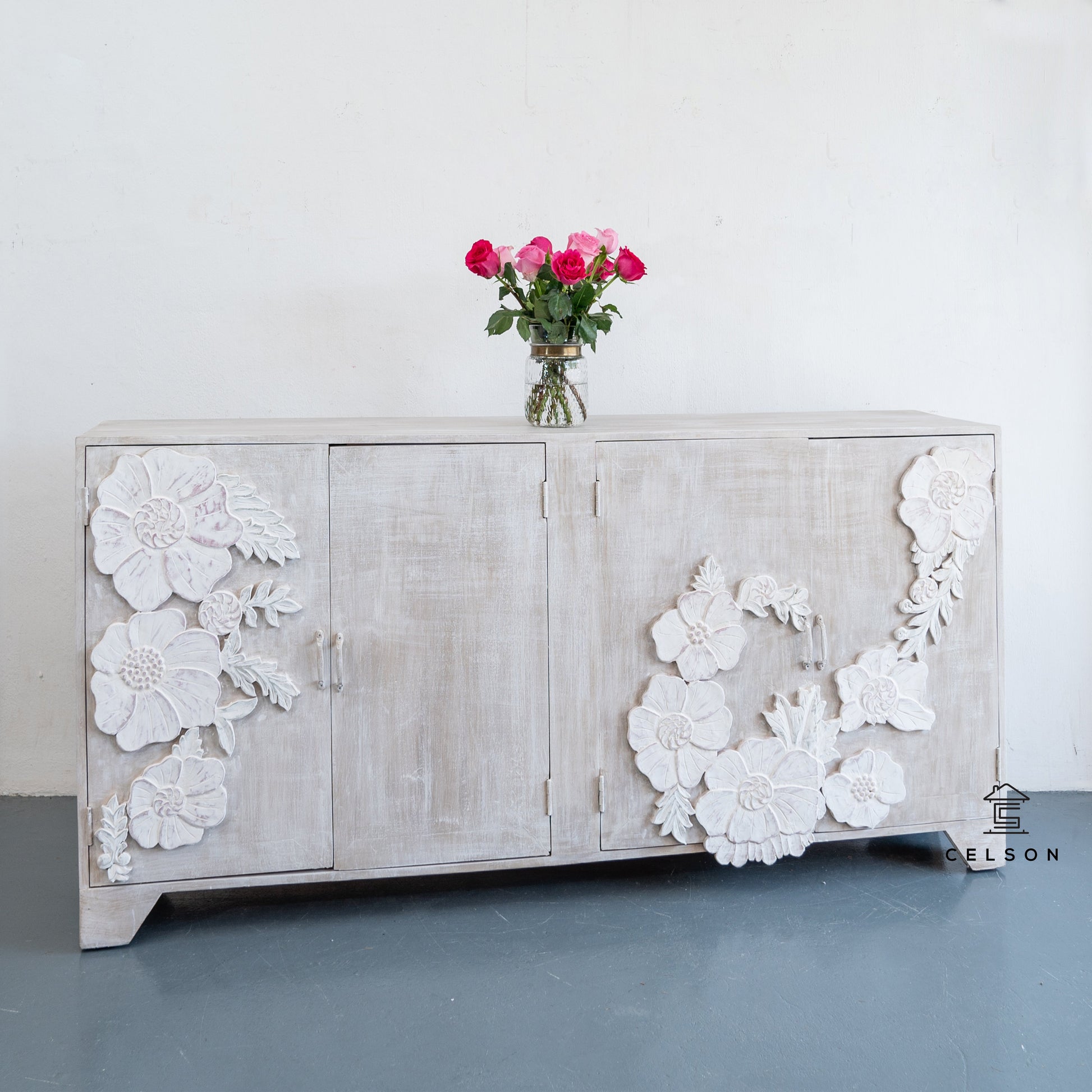 Fionna Hand Carved Side Board