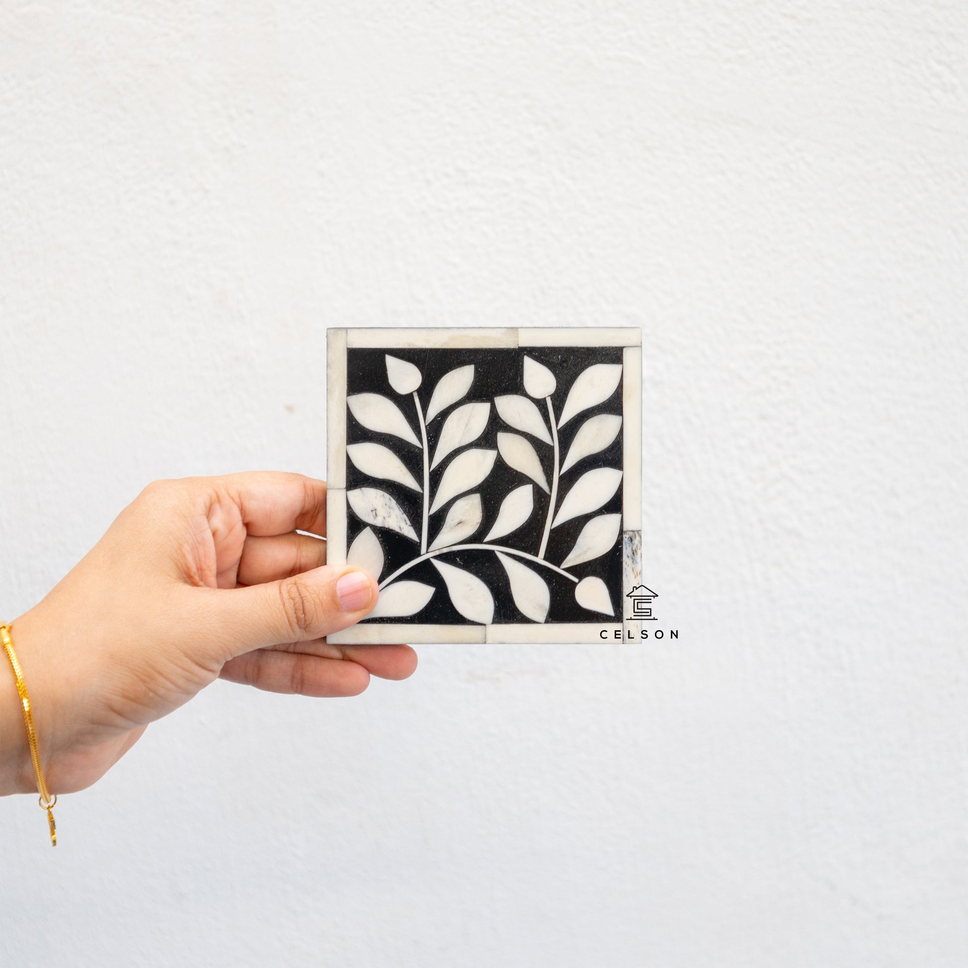 Deena Bone Inlay Coaster