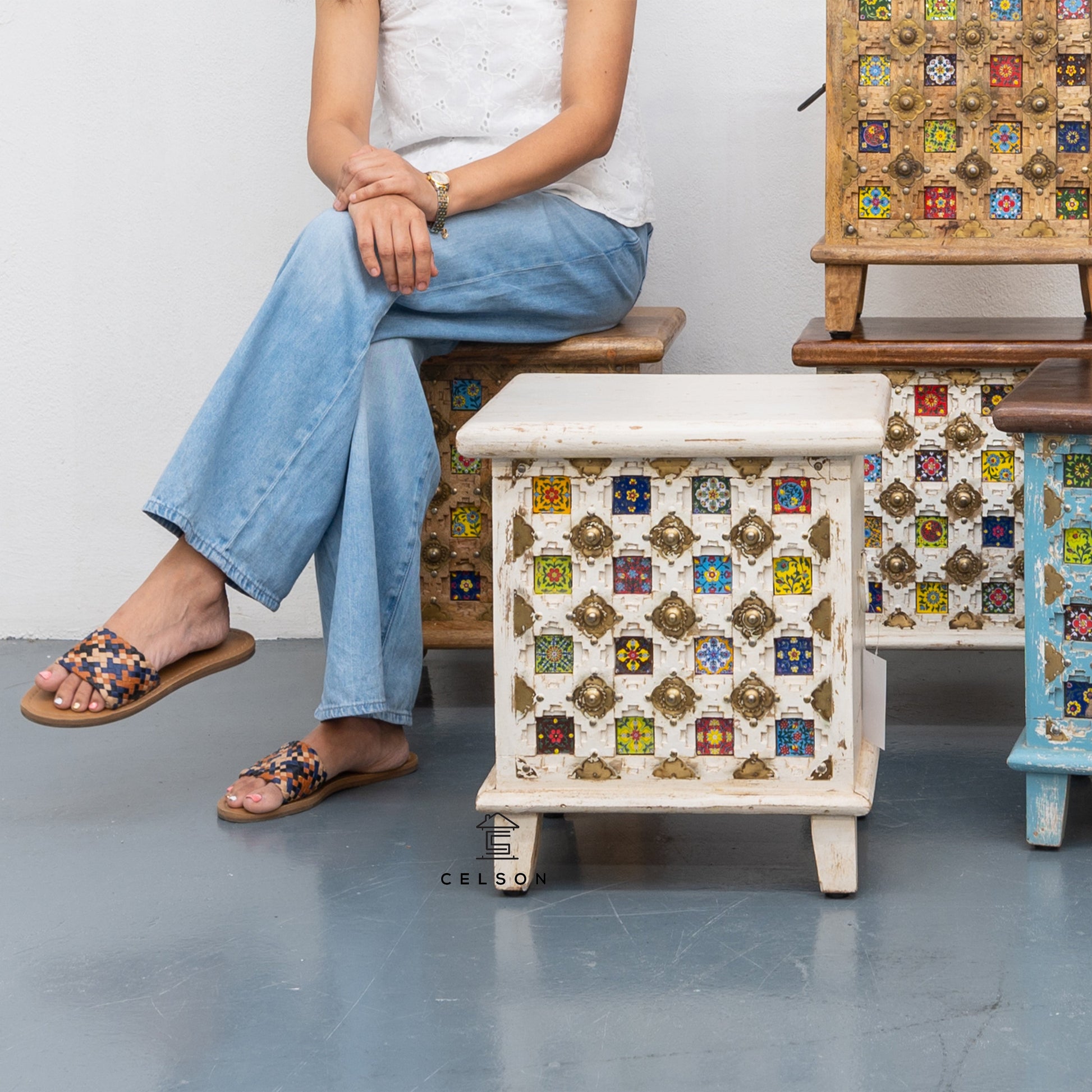 Adele Brass & Tile Trunk