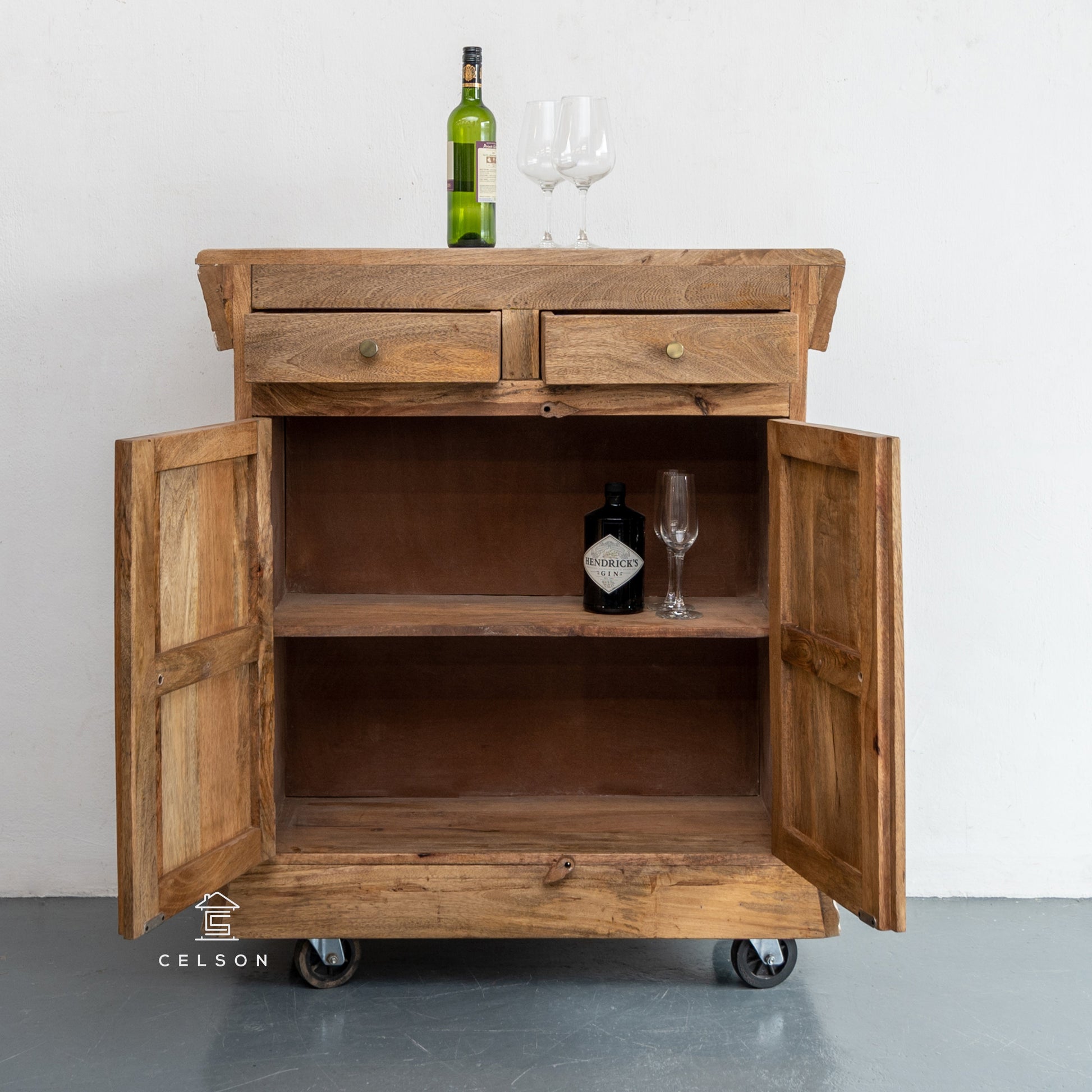 Devin Wooden Bar Cabinet