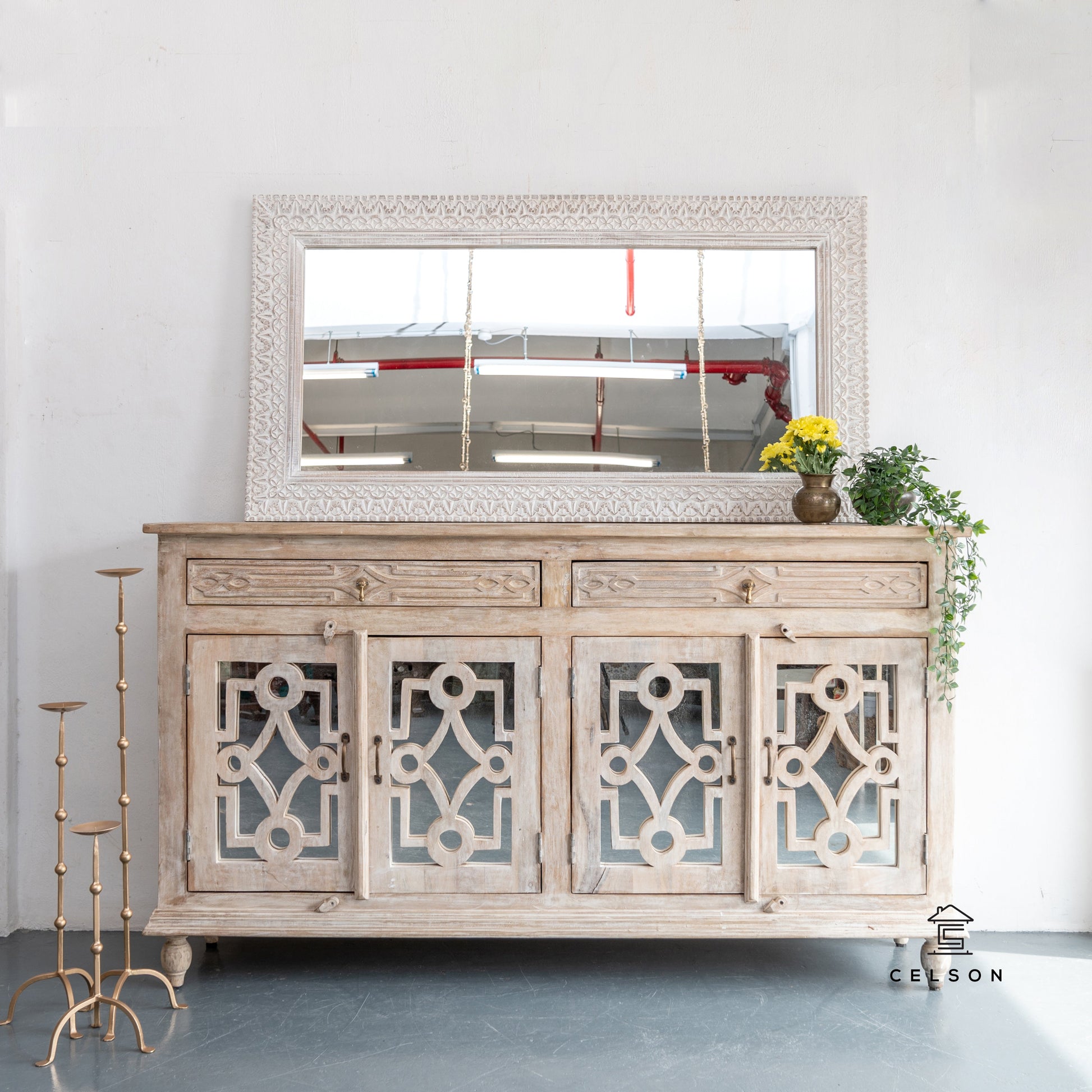 Linda Hand Carved Sideboard