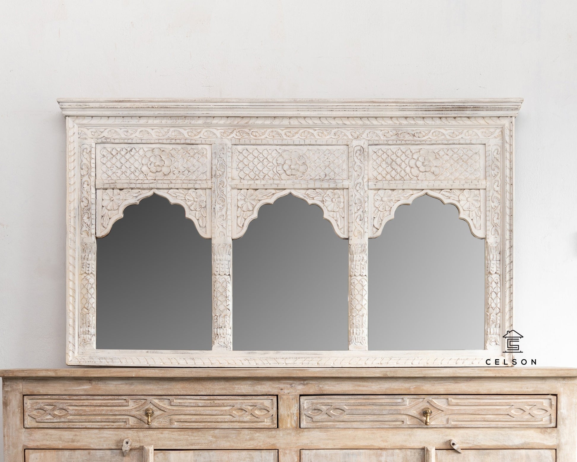 Dimsy Wooden Carved Mirror