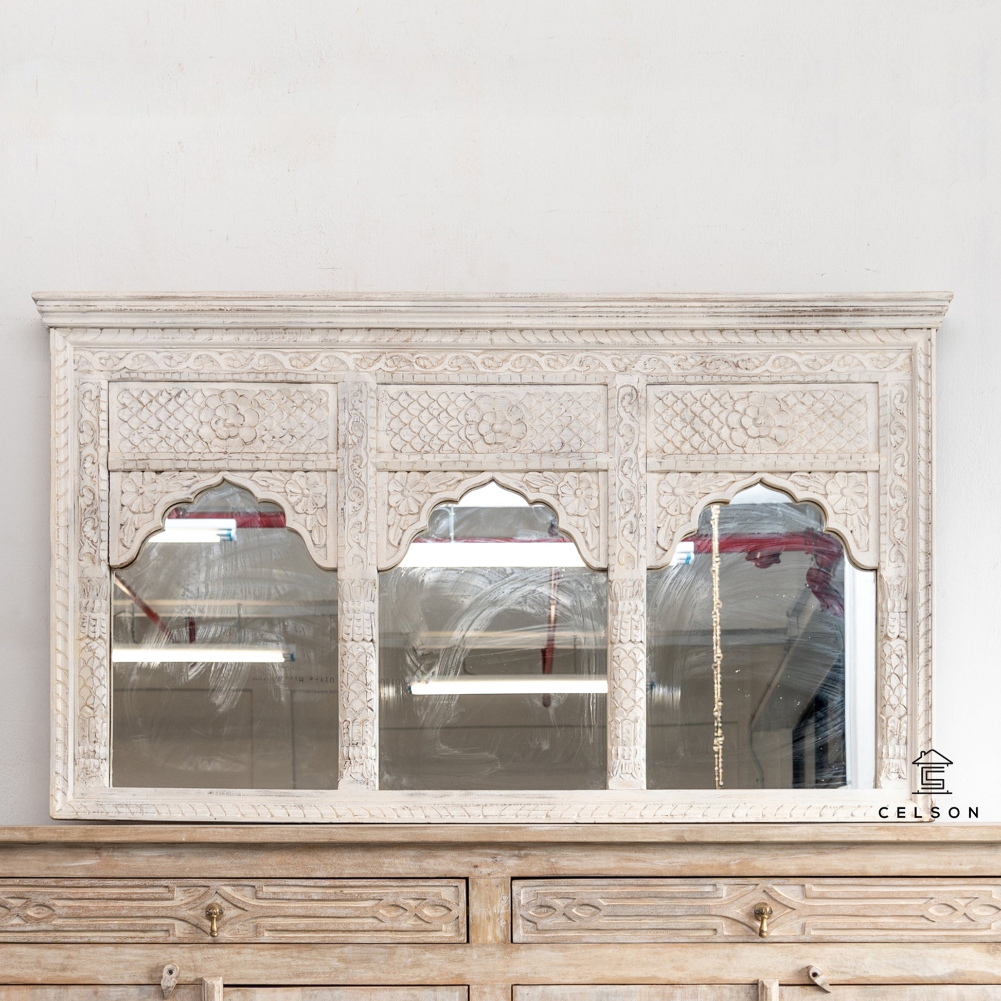 Dimsy Wooden Carved Mirror