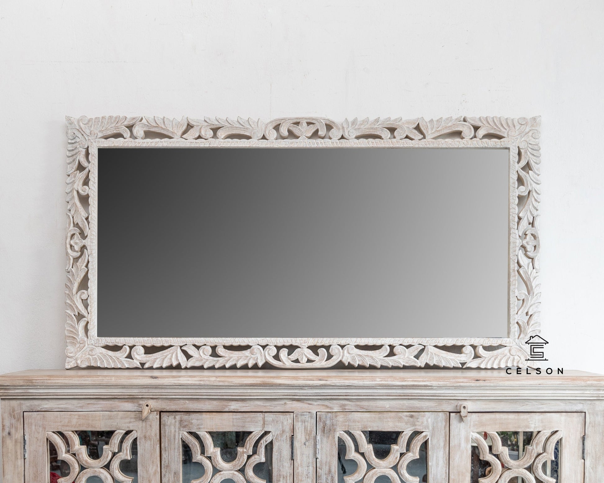 Kiyana Carved Distrssed Mirror