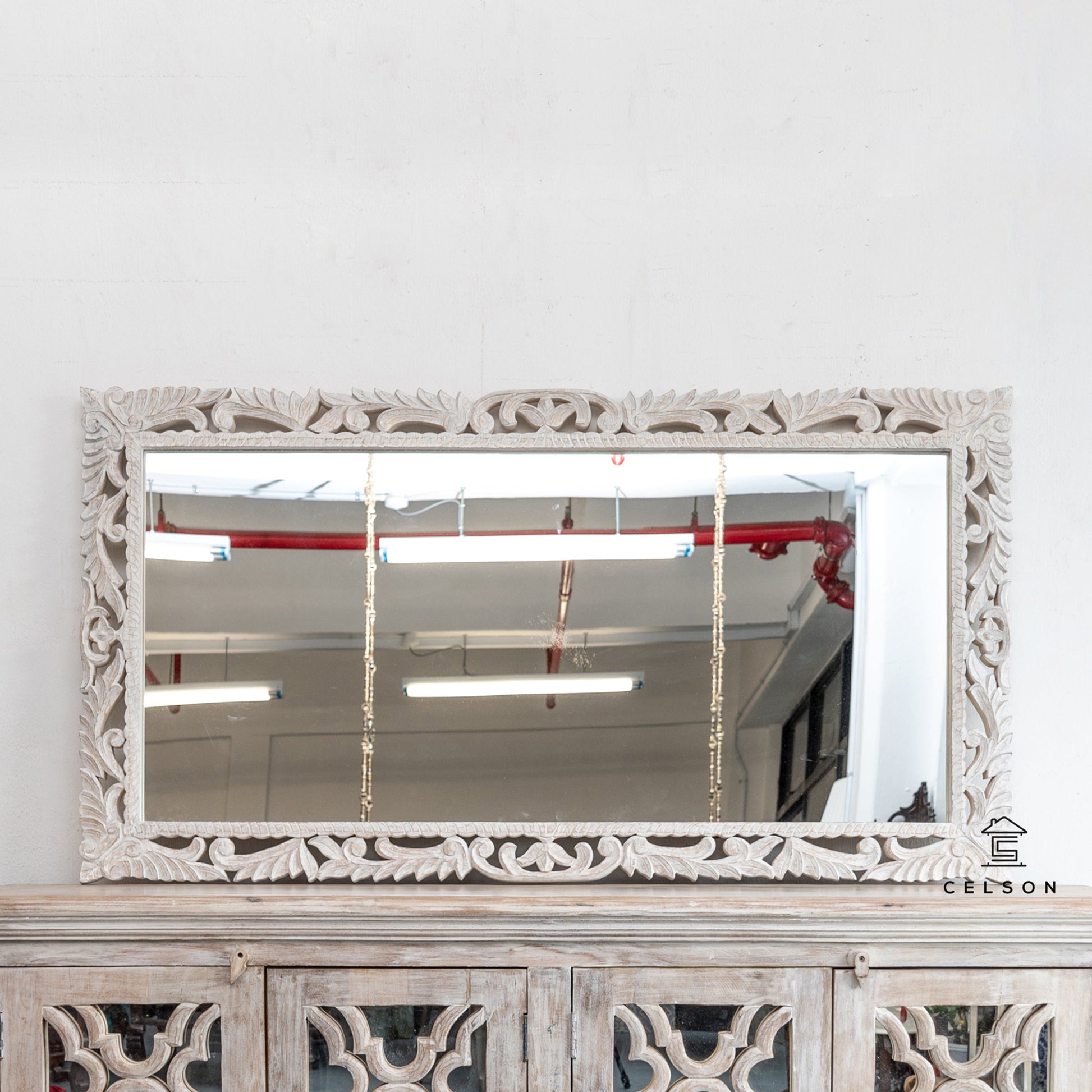 Kiyana Carved Distrssed Mirror