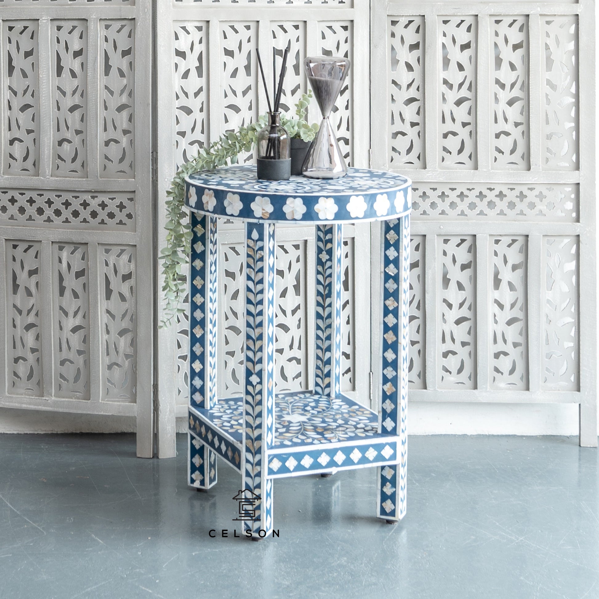 Reeva Mother of Pearl Inlay Side Table