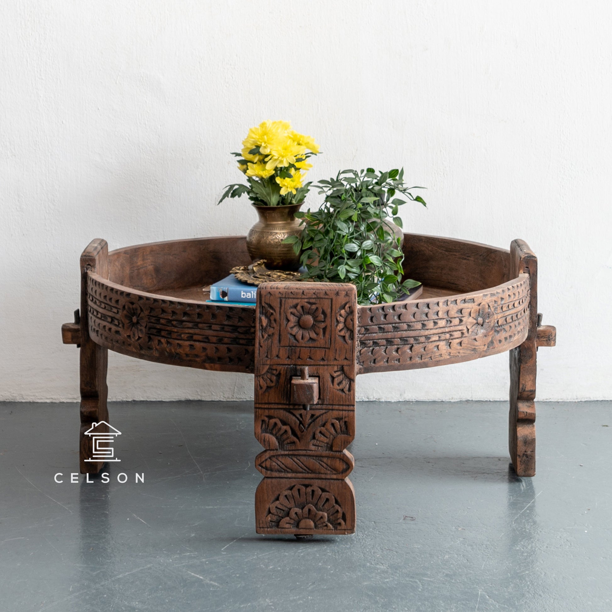 Rima Carved Chakki Coffee Table