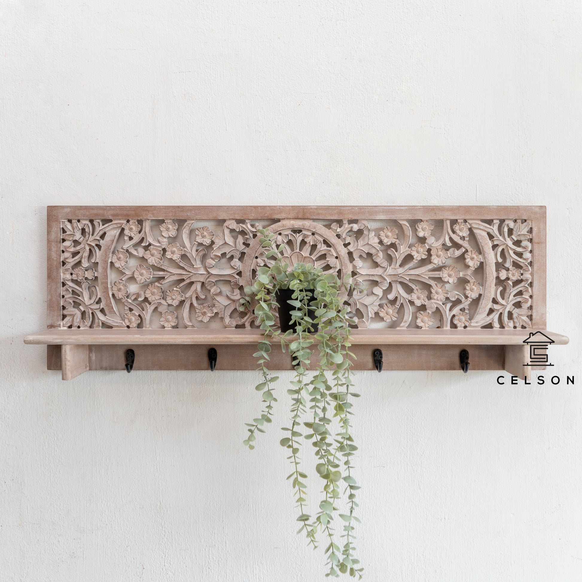 Debra Hand Carved Wall Shelve