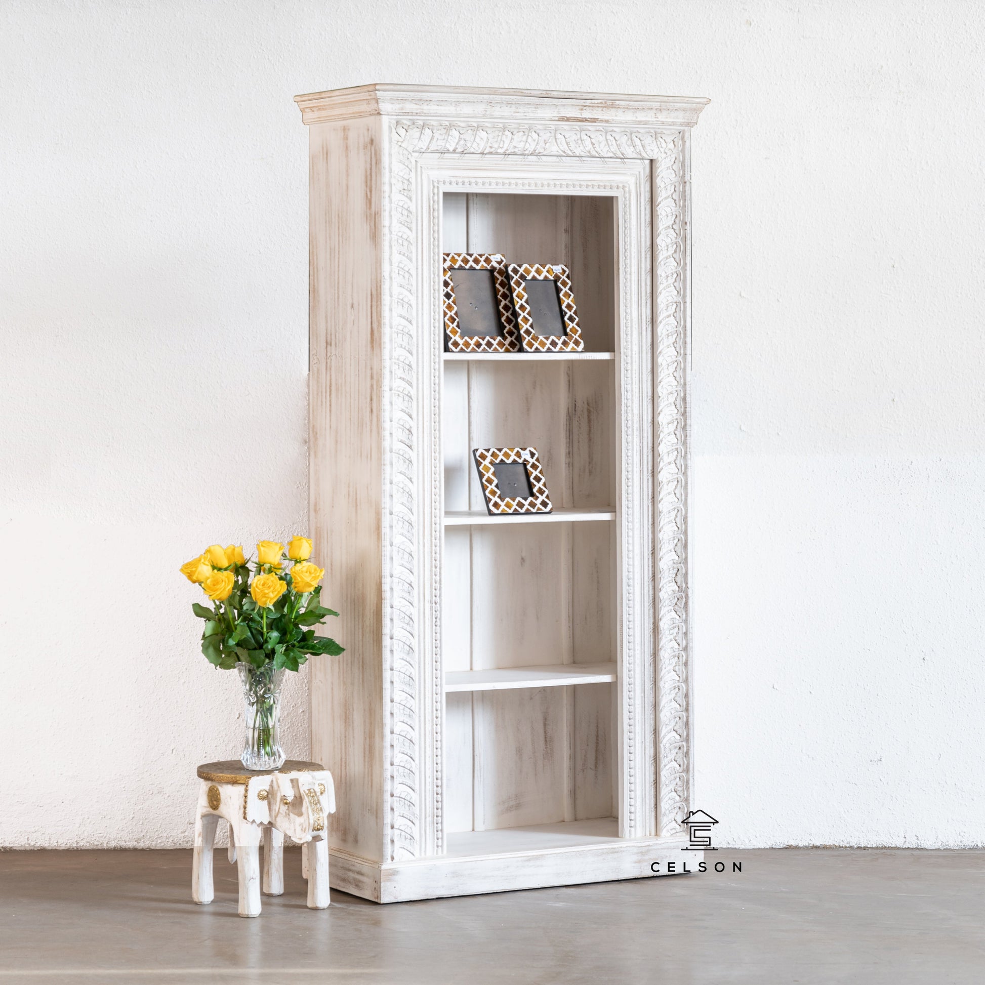 Paola Carved Bookshelf