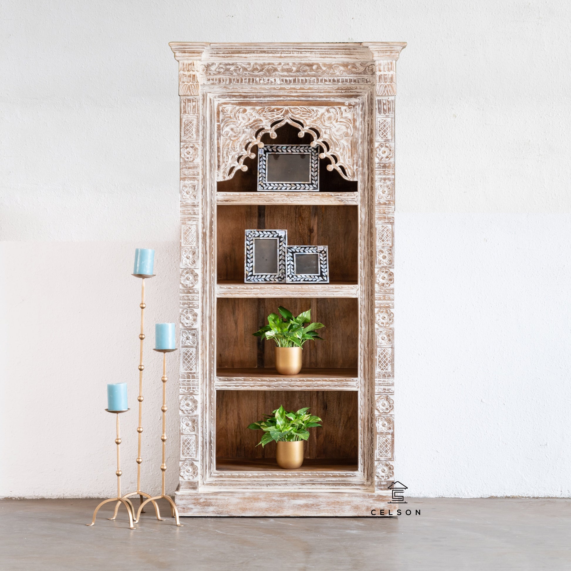 Evan Carved Bookshelf