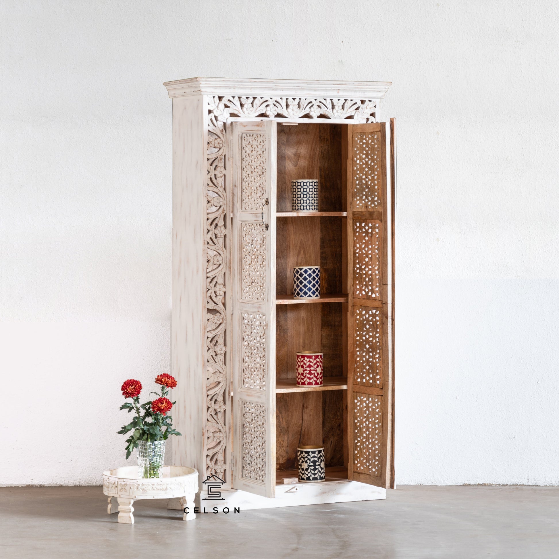 Steve Hand Carved Almirah