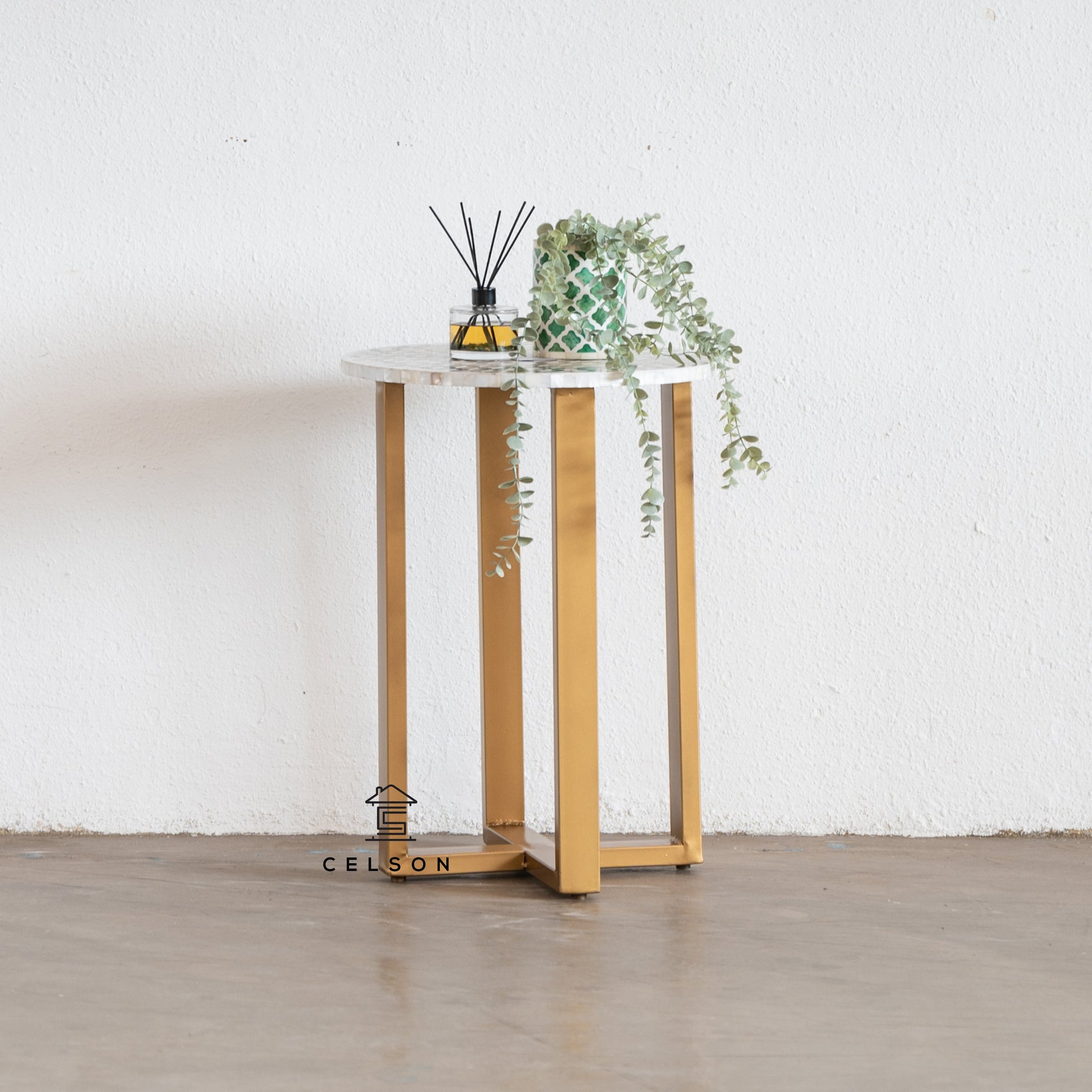 Vanson Mother of Pearl Inlay Stool