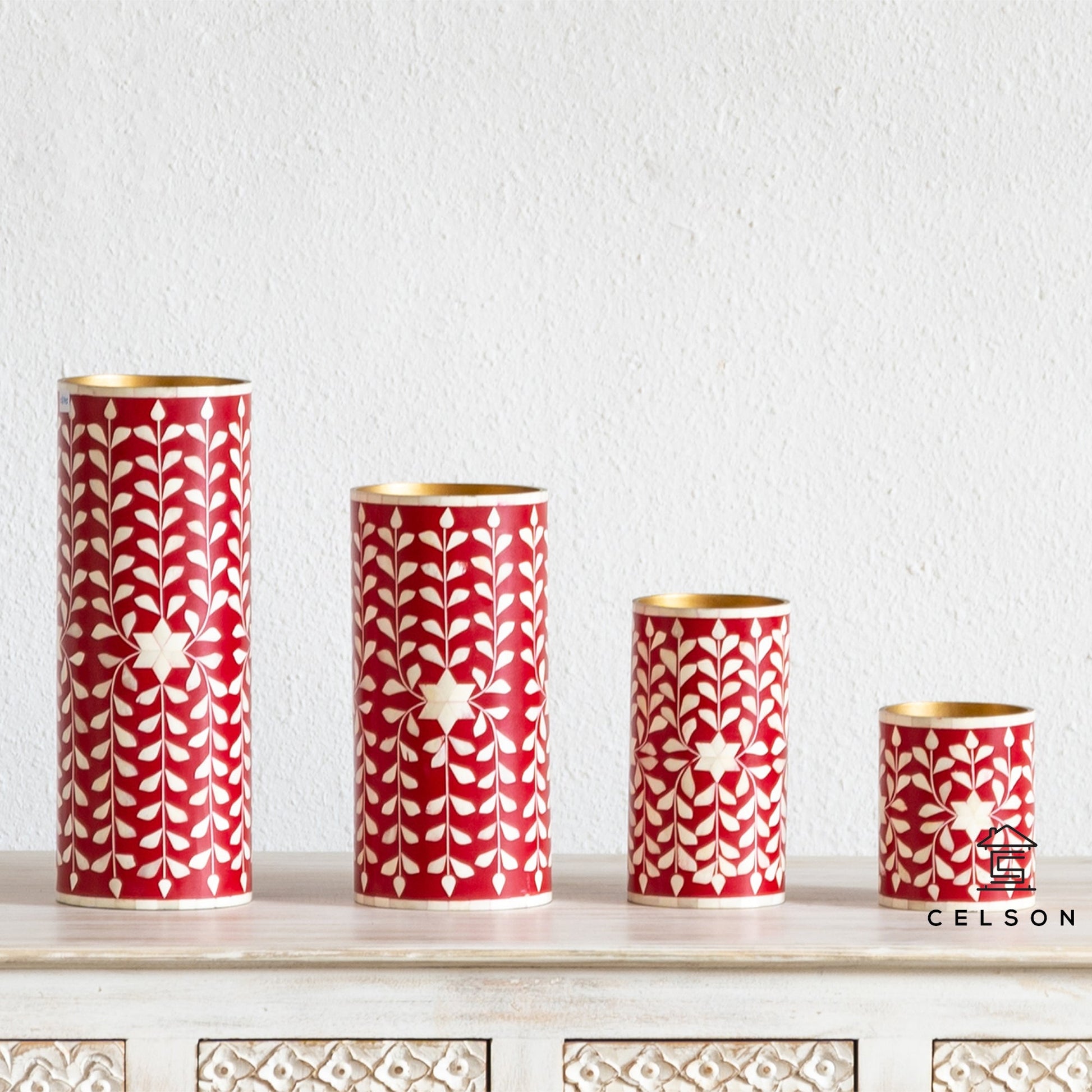 Oliver Bone Inlay Flower Vase