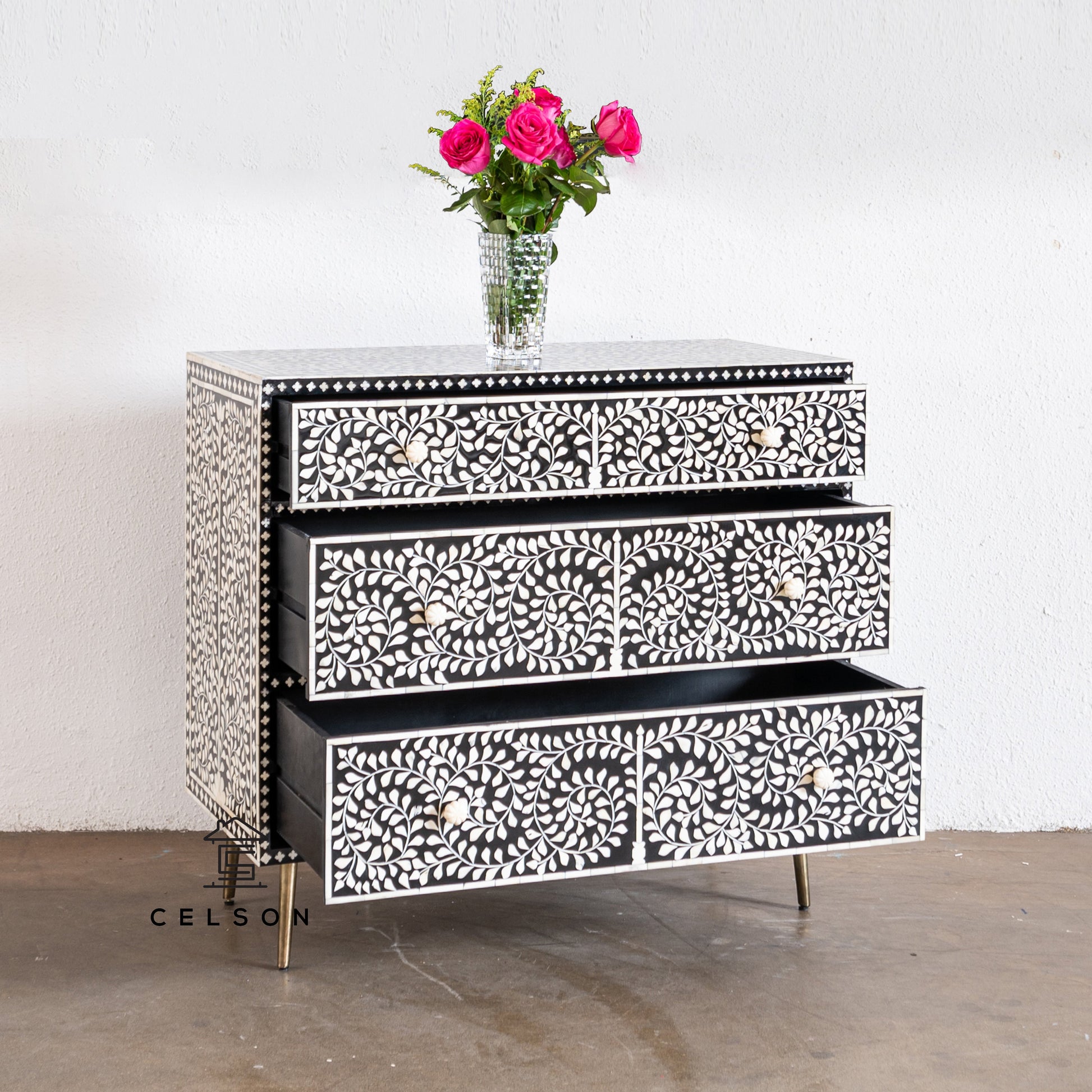 Lavie Bone Inlay Chest of Drawer