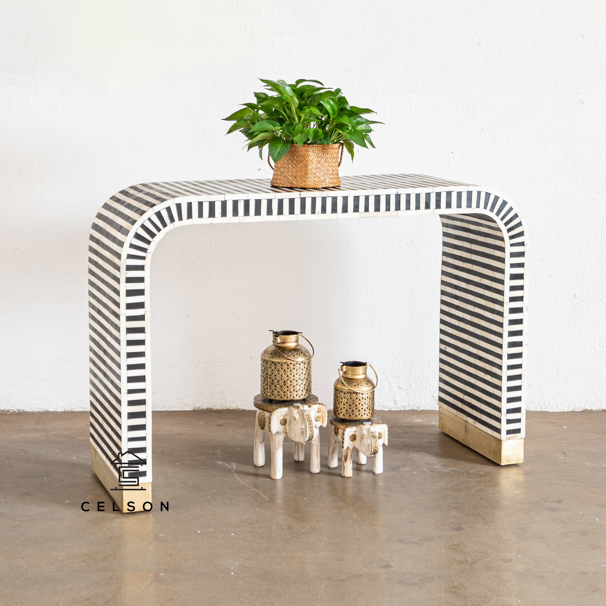 Mehar Bone Inlay Console Table