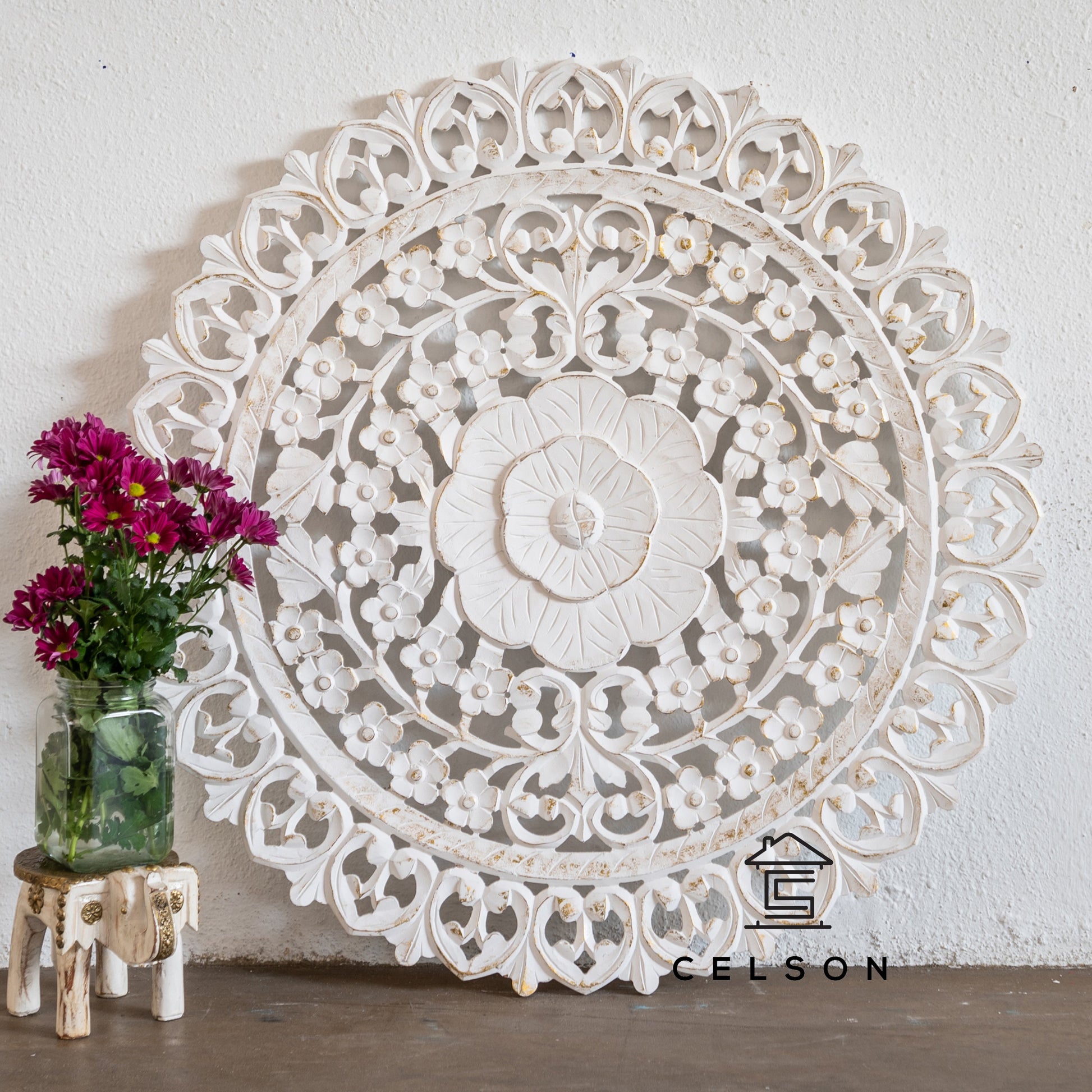 Niama Carved Wall Panel 90cm