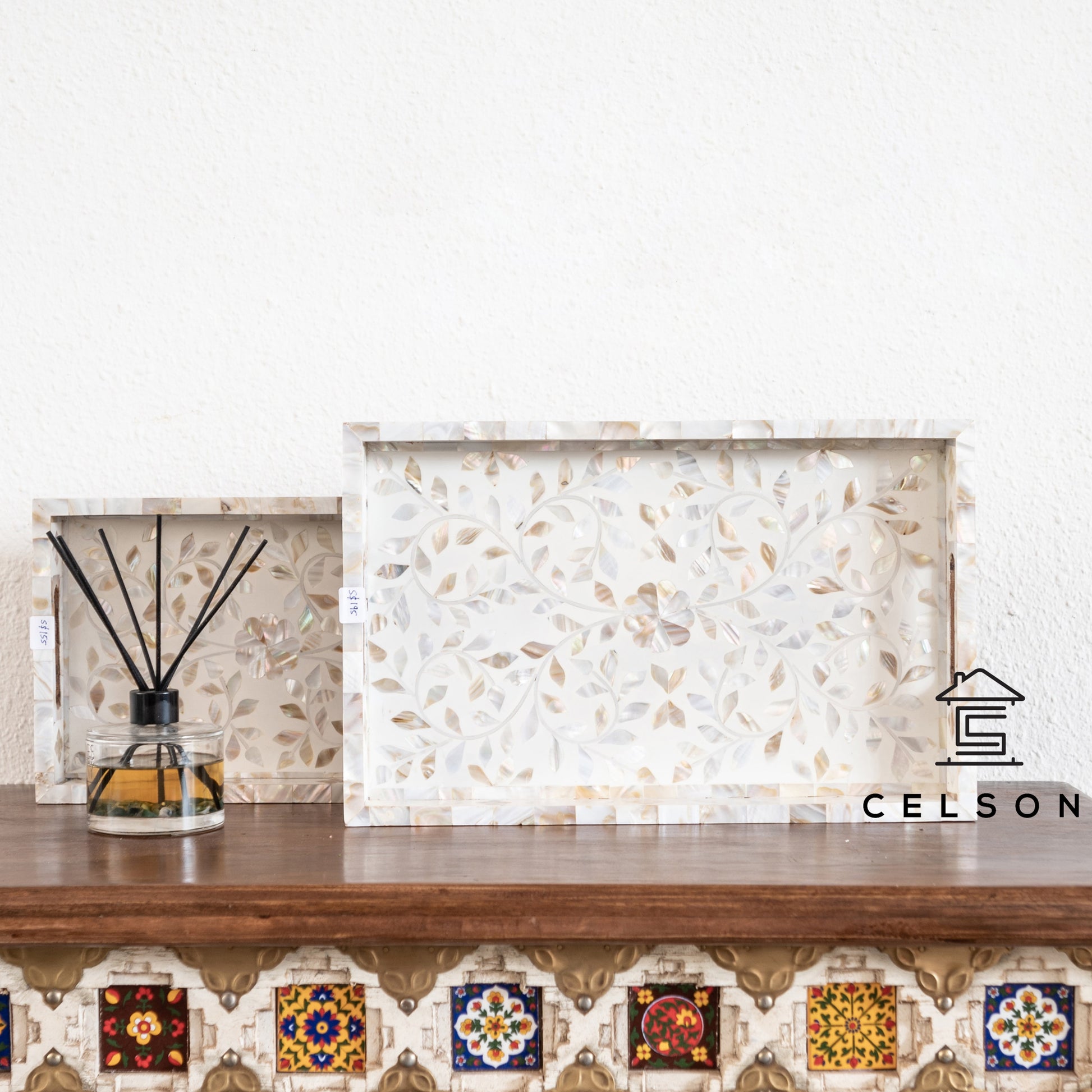 Gus Mother of Pearl Inlay Tray