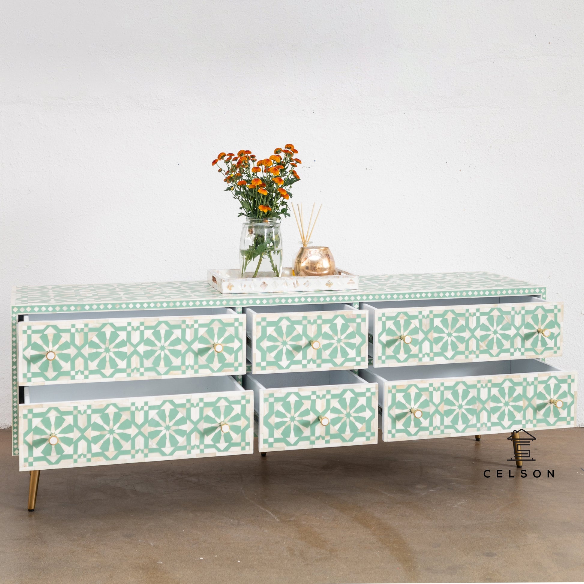 Jessica Bone Inlay TV Cabinet