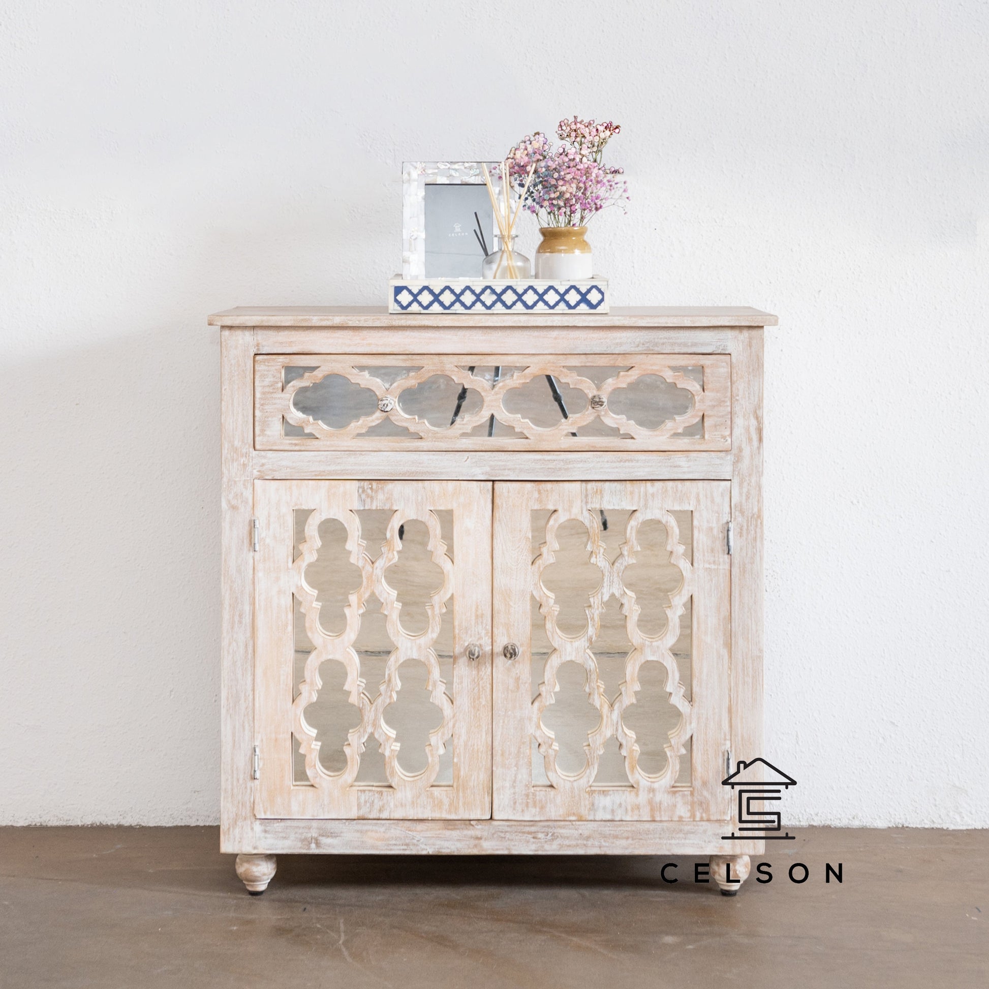 Jessica Carved Wooden Cabinet