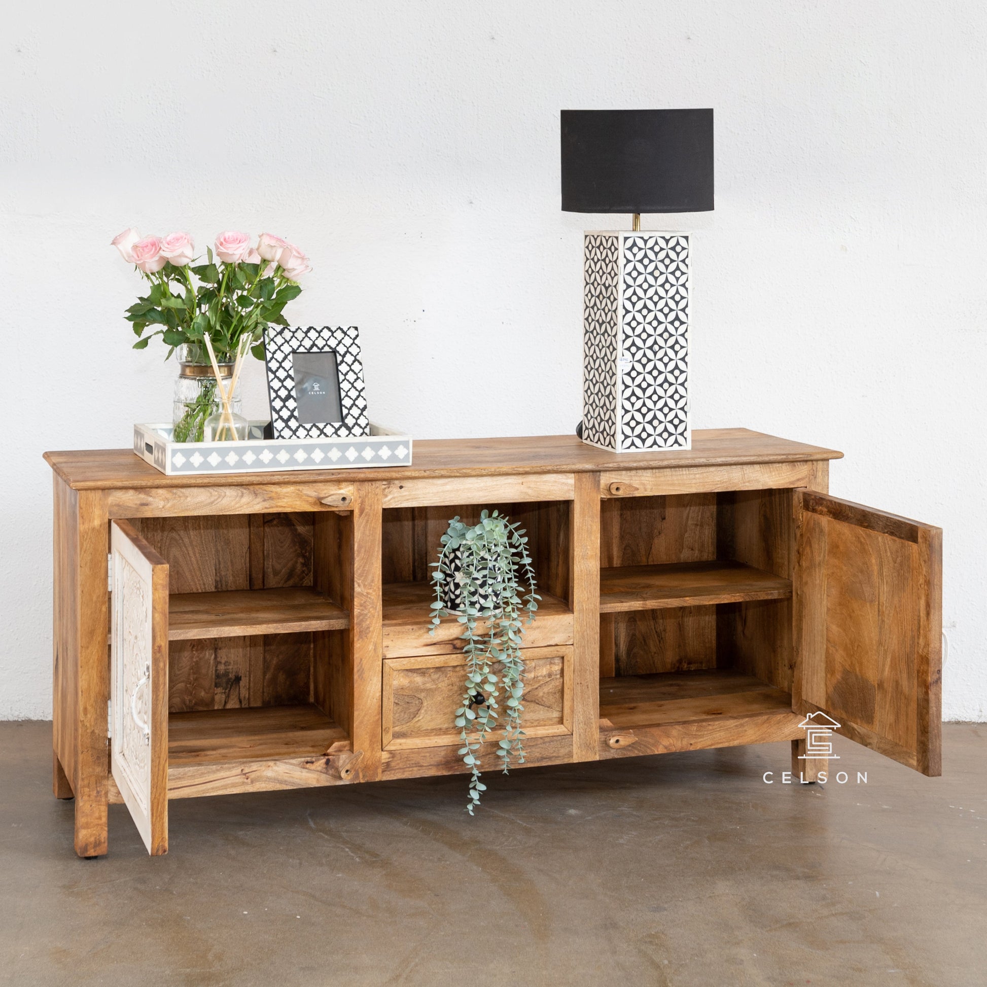 Rome Hand Carved Wooden TV Cabinet