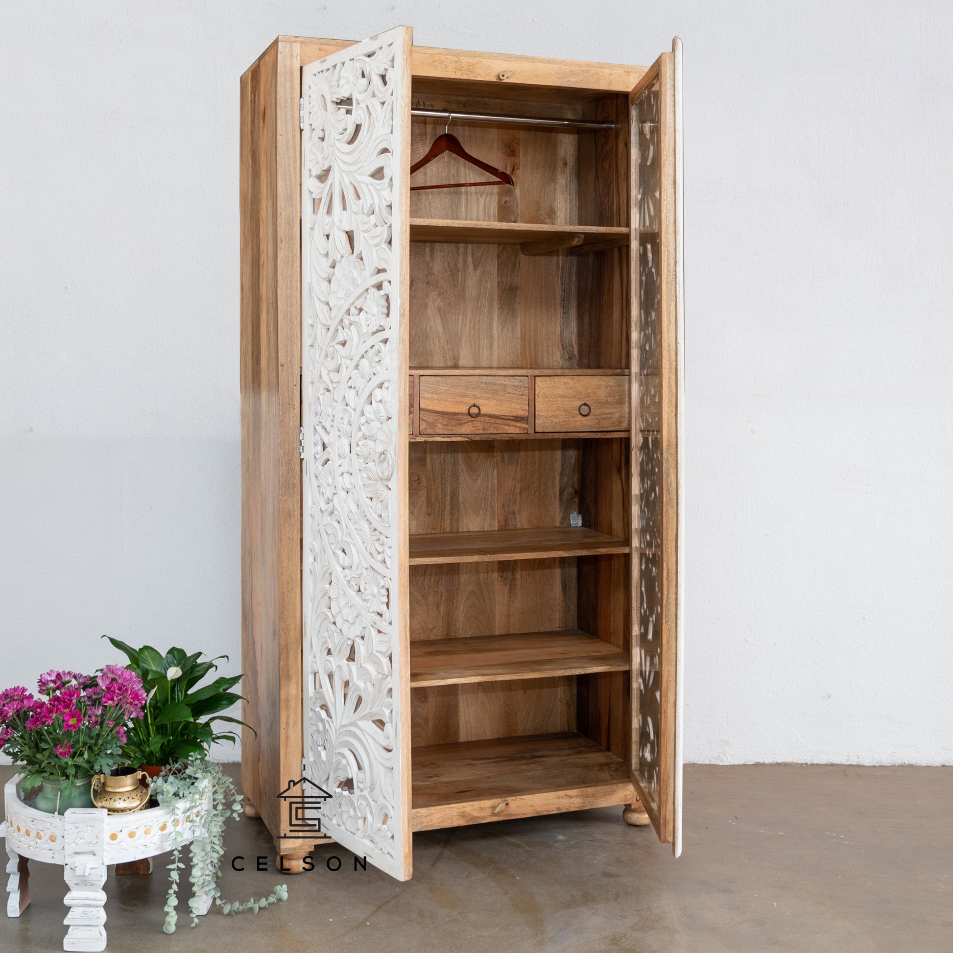 James Hand Carved Almirah