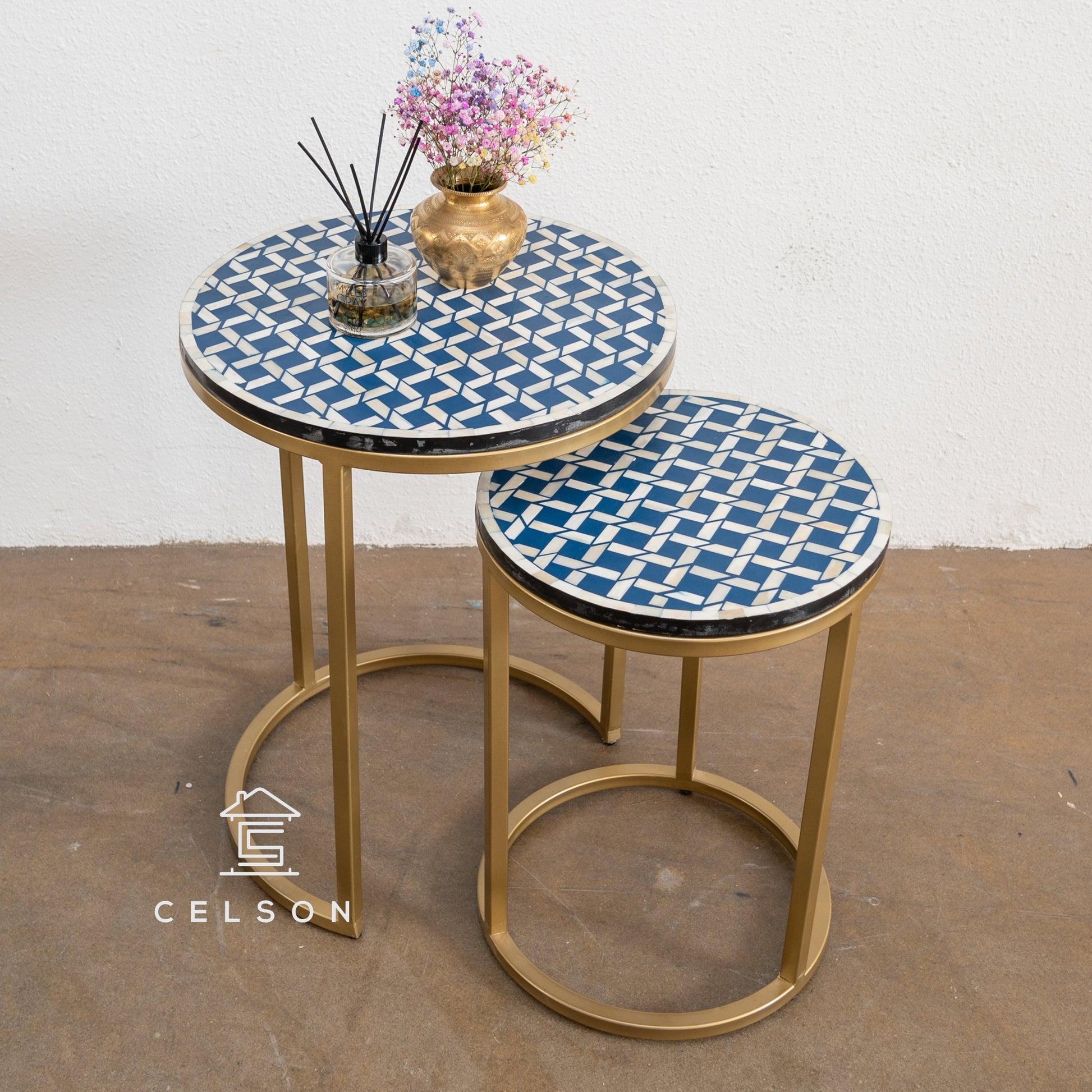Hong Bone Inlay Nesting Side Tables