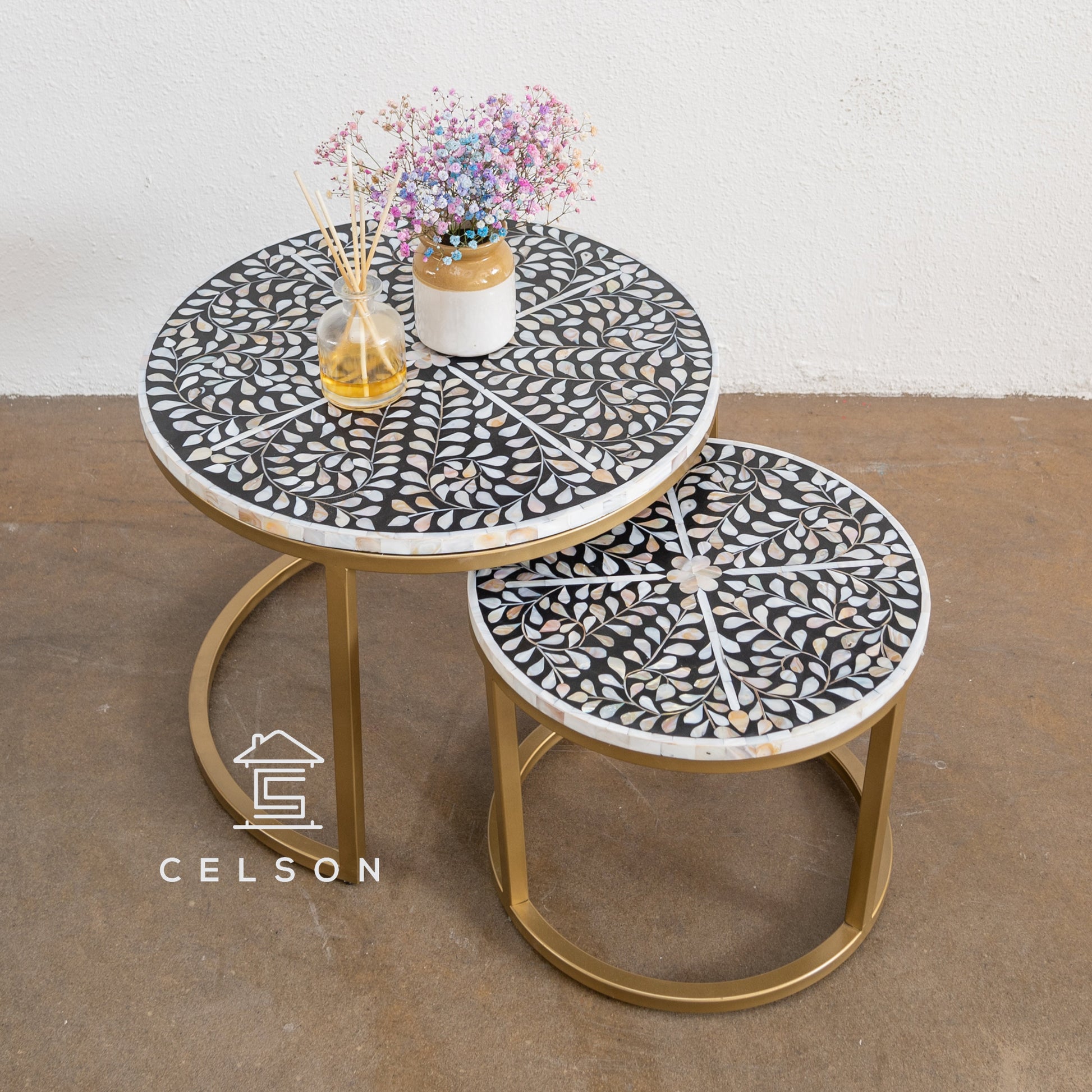 Maria Bone Inlay Nesting Coffee Table