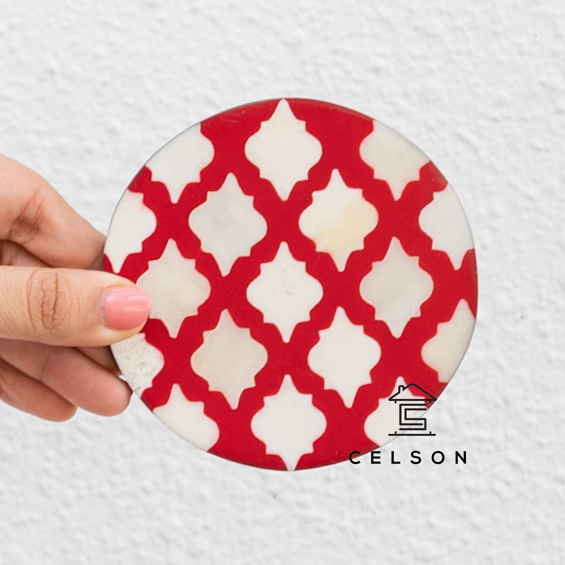 Ali Bone Inlay Multi Colours Coaster