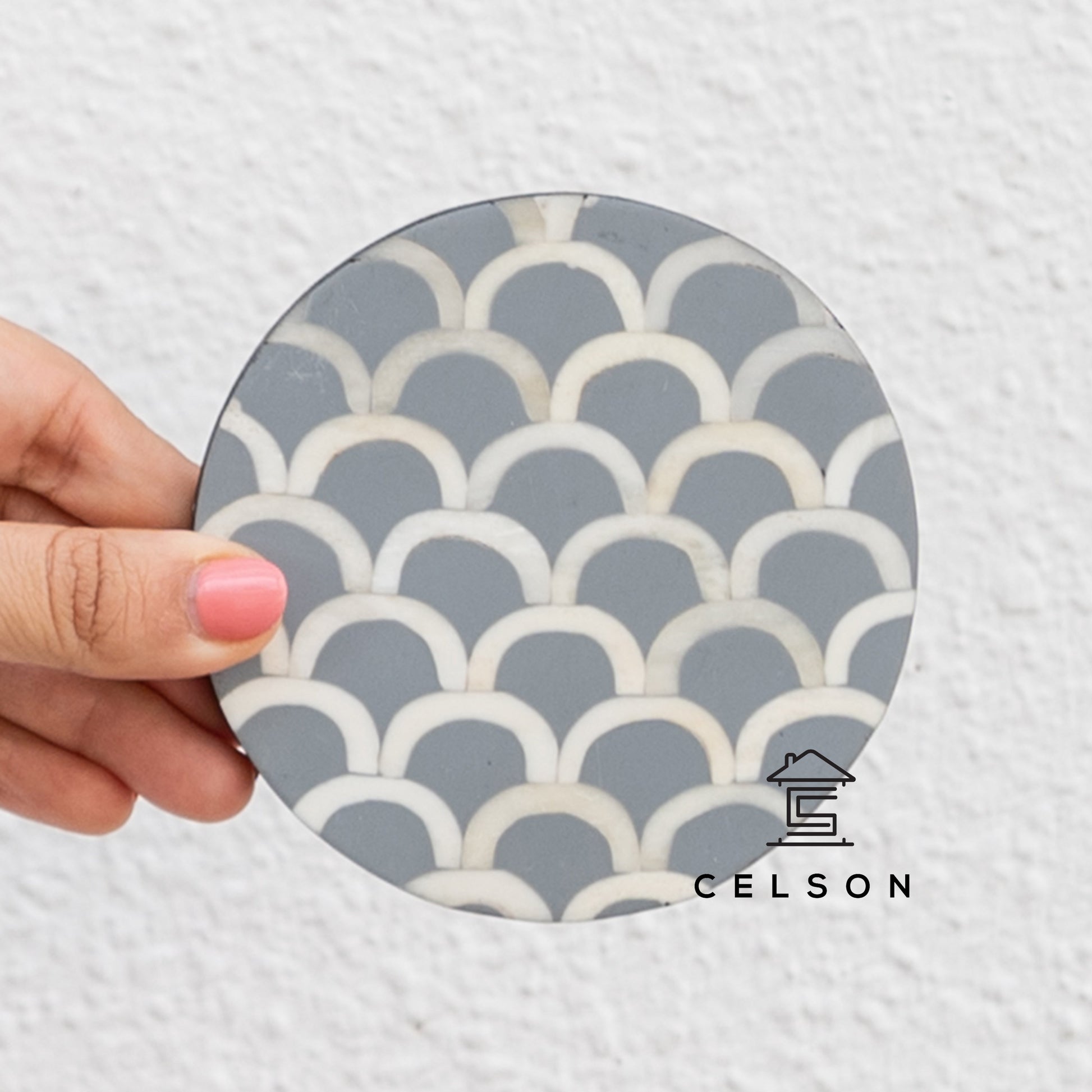 Ali Bone Inlay Multi Colours Coaster