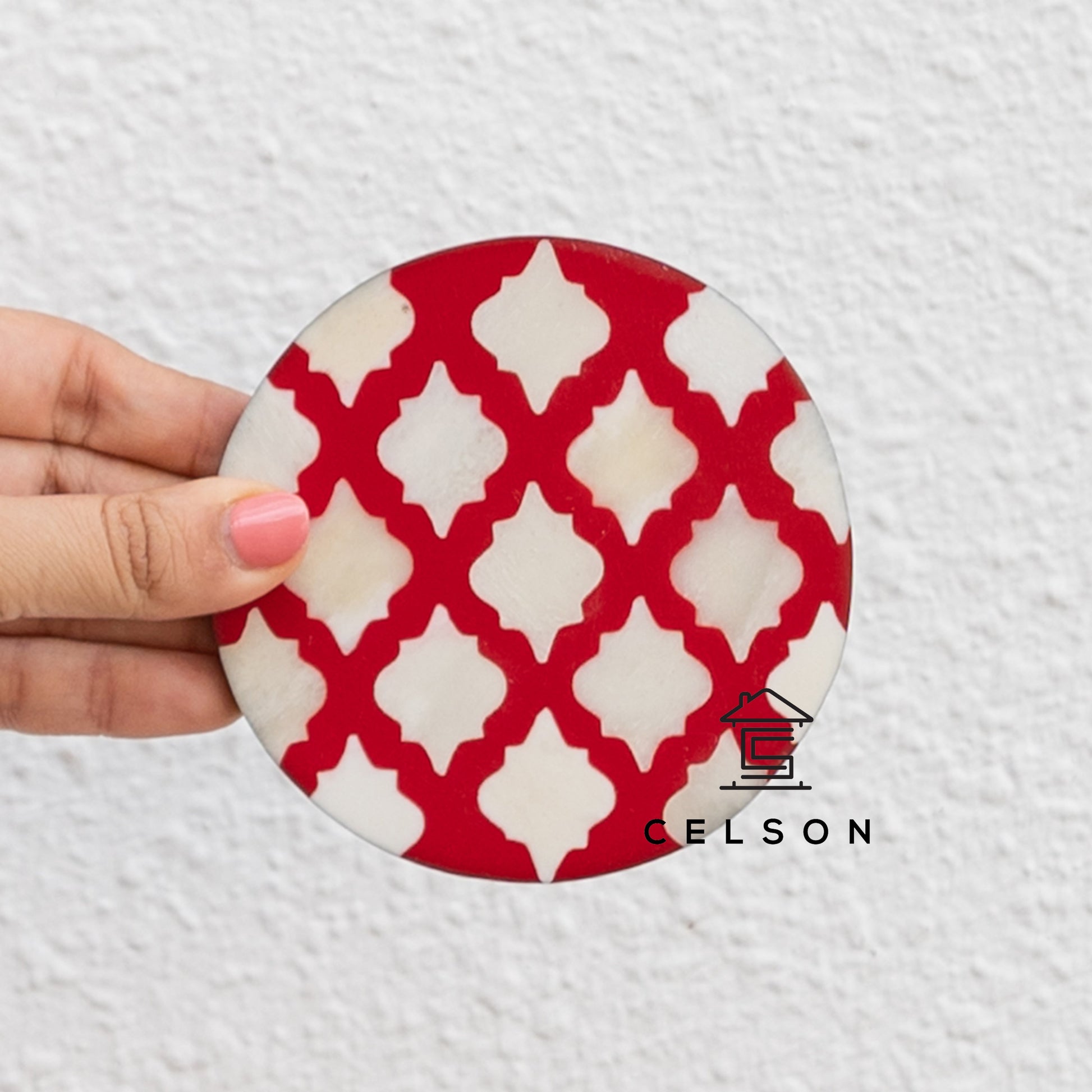 Ali Bone Inlay Multi Colours Coaster